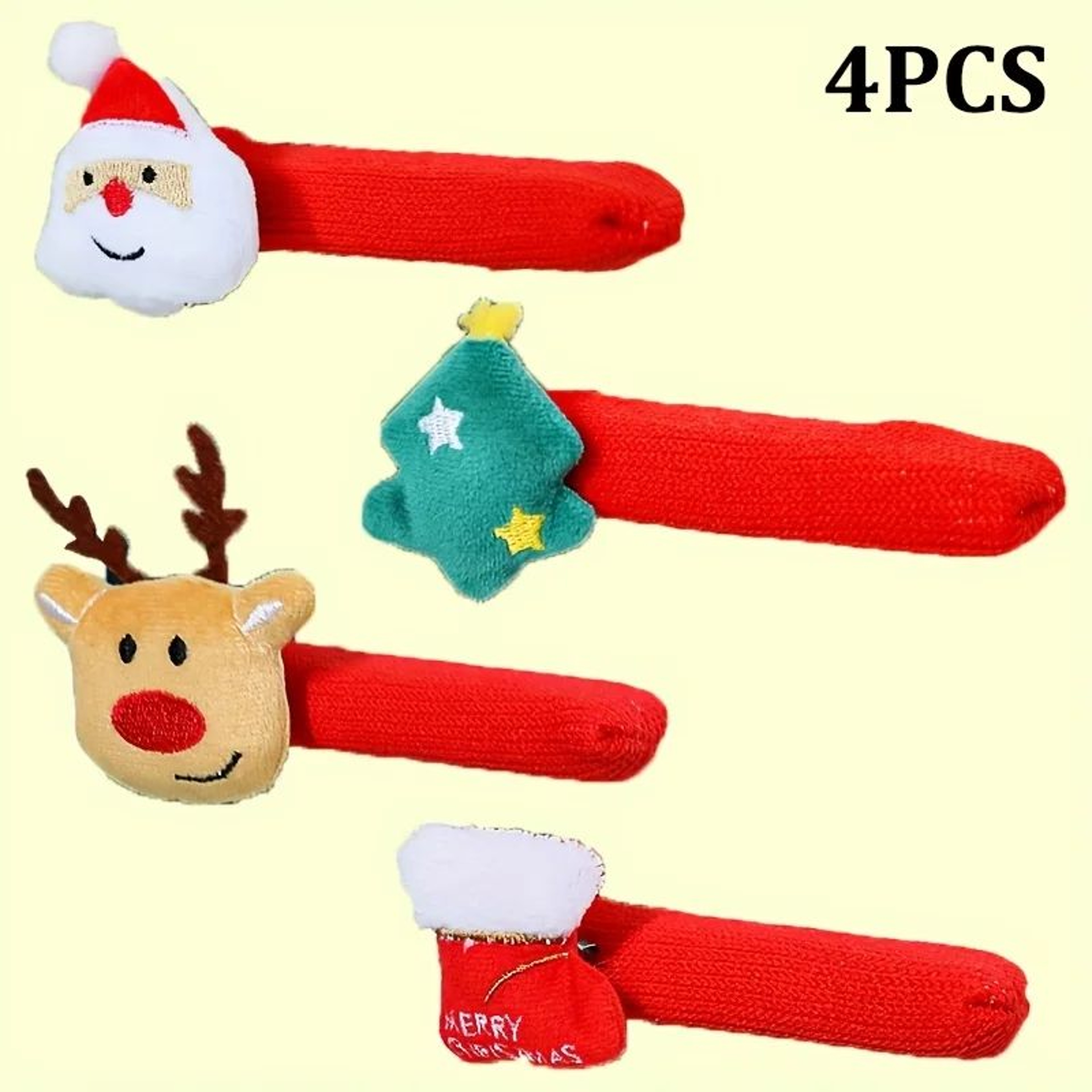 Christmas Door Handle Covers  Santa Claus Glove Decorations For Festive Room Charm Holiday Home Acc 4