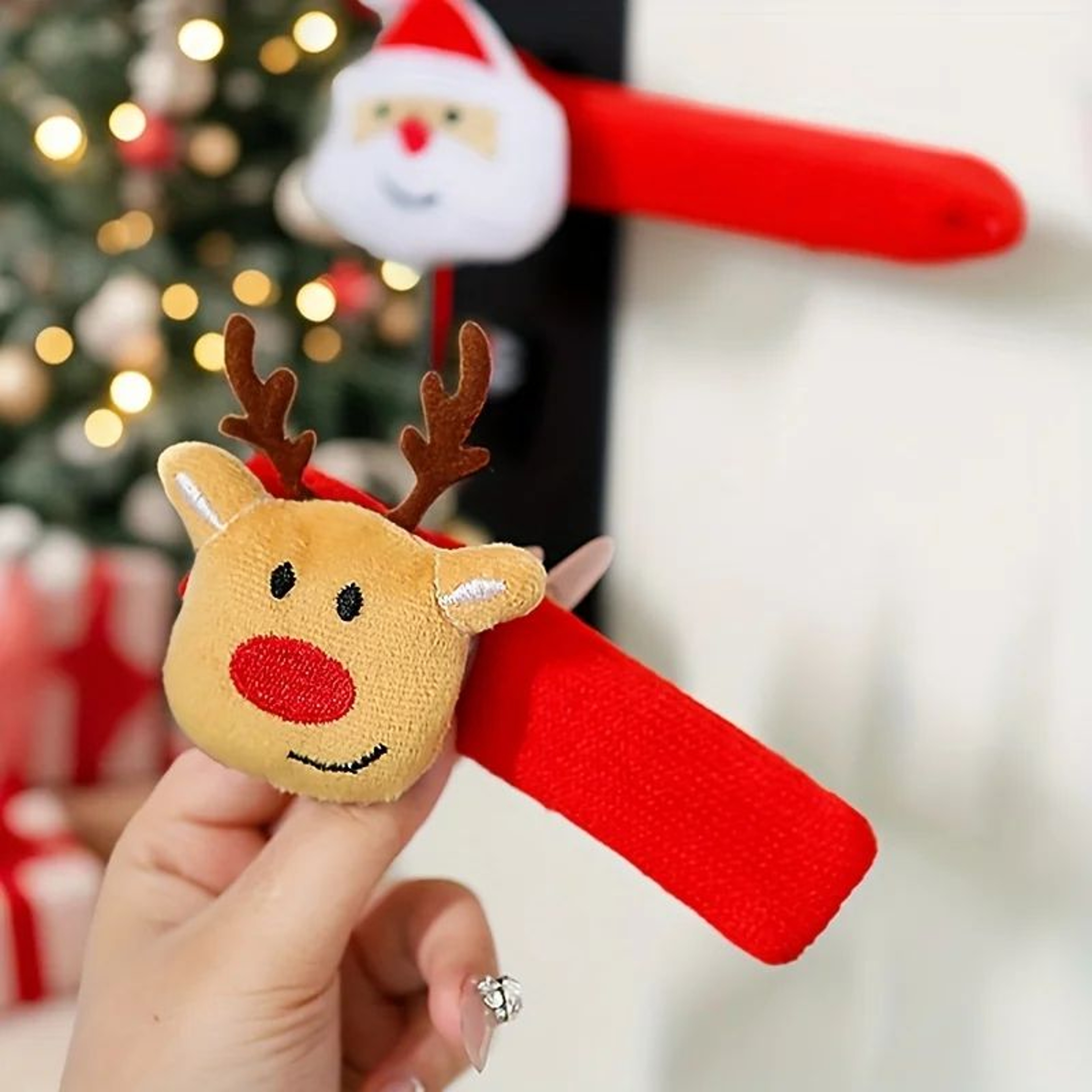 Christmas Door Handle Covers  Santa Claus Glove Decorations For Festive Room Charm Holiday Home Acc 1