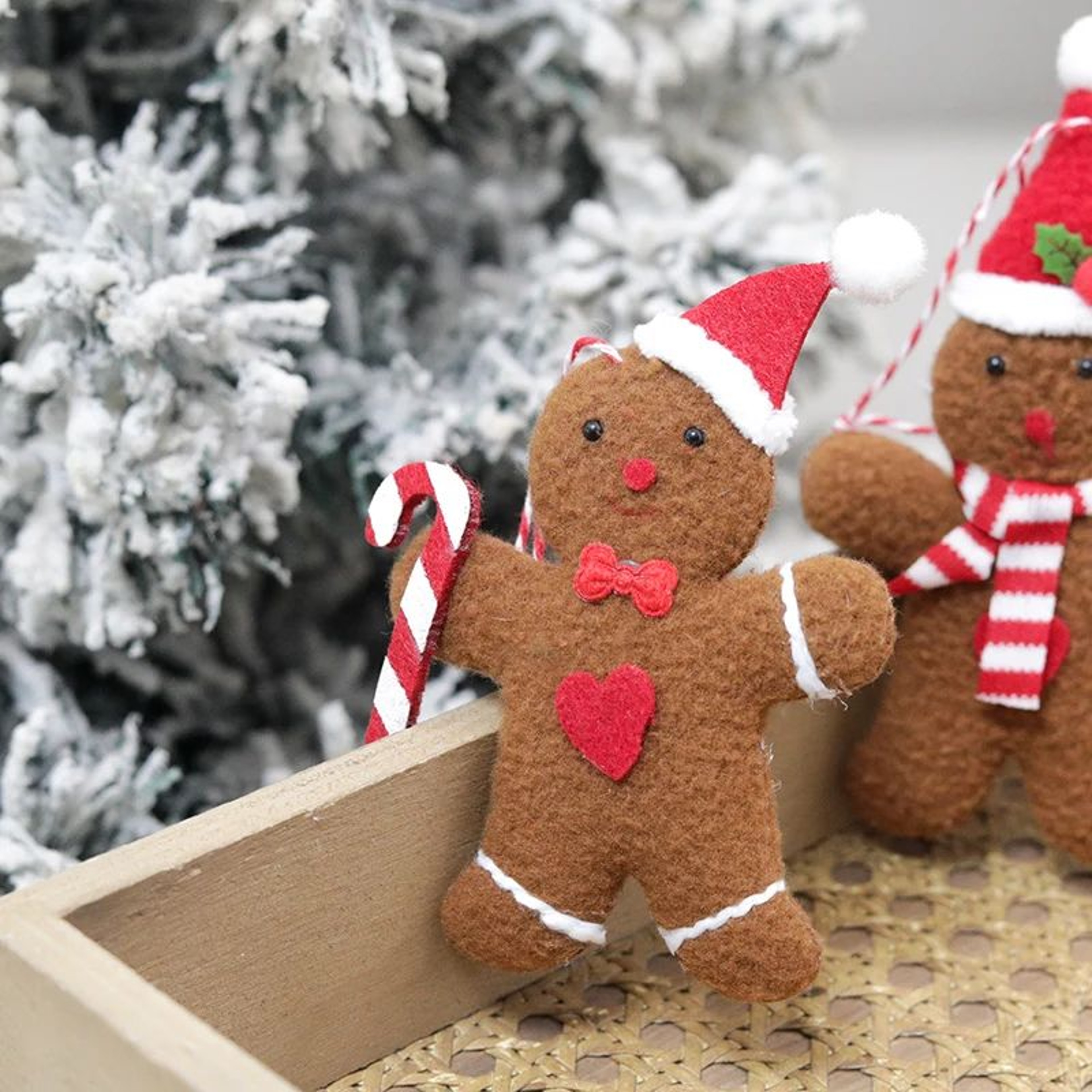 Gingerbread Man Christmas Dolls  3pcs Plush Ornaments For Tree Hanging Festive Table Displays  Cute 4