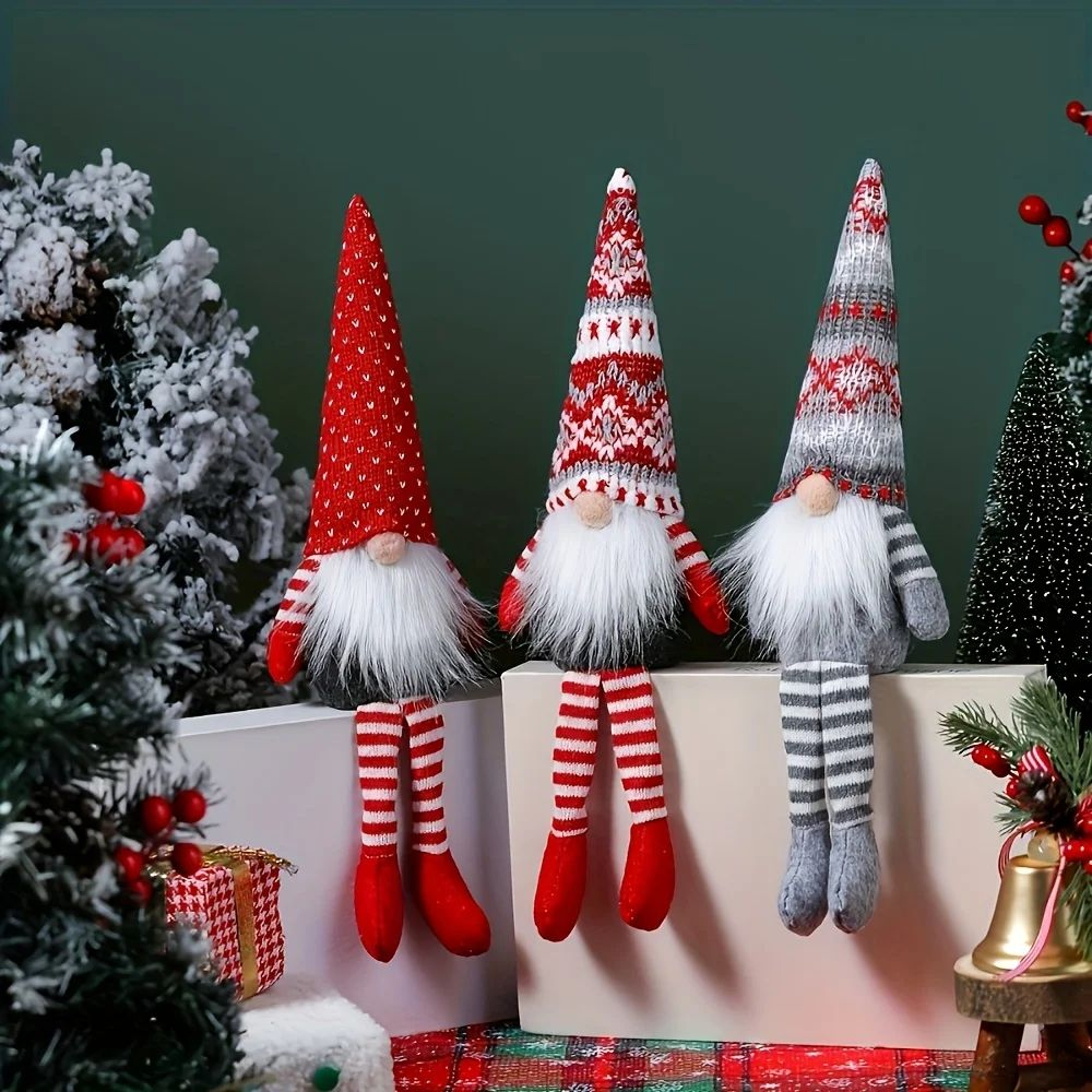 Christmas Gnome Plush Doll  Faceless Holiday Ornament For Cozy Home Displays Festive Room Styling   2