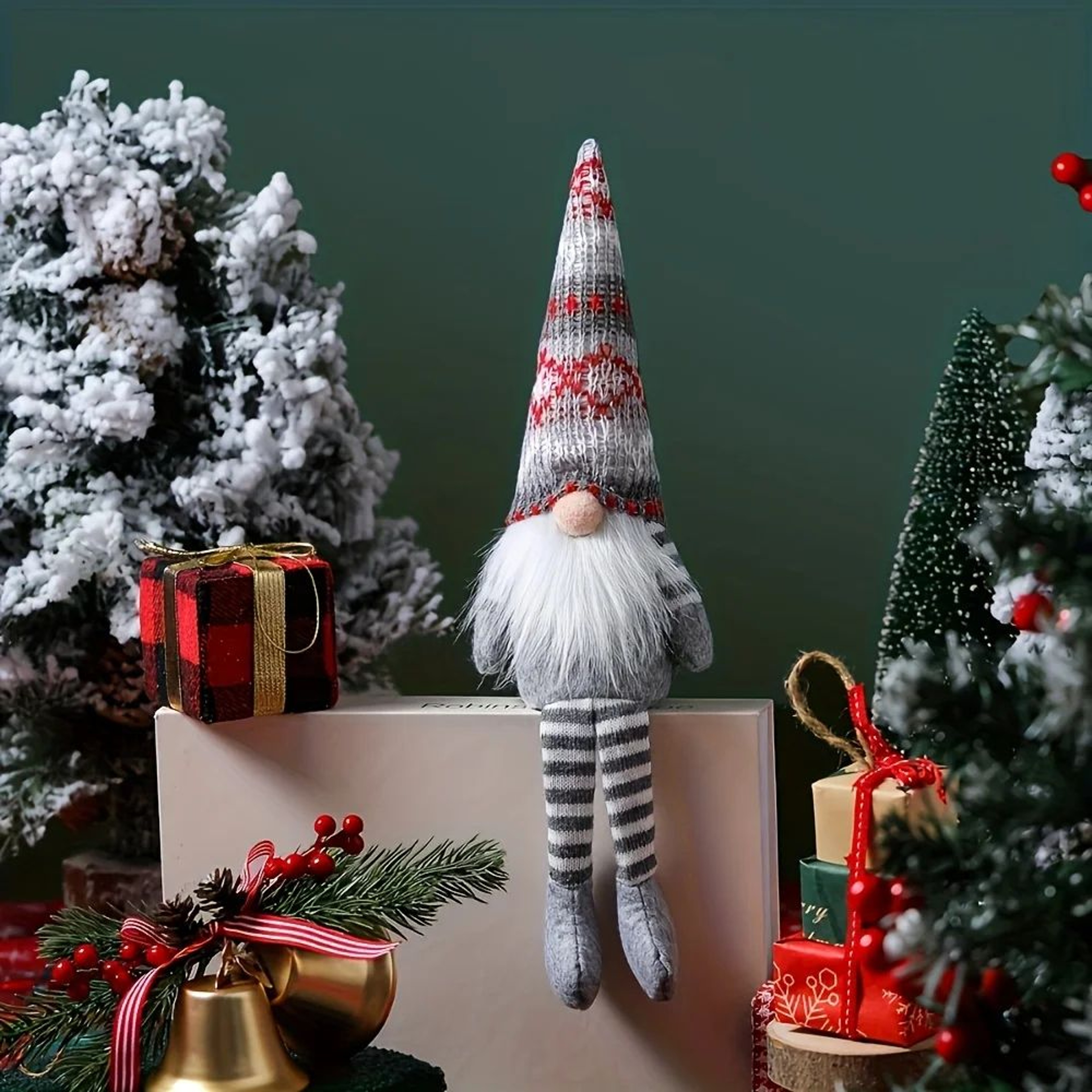 Christmas Gnome Plush Doll  Faceless Holiday Ornament For Cozy Home Displays Festive Room Styling   8