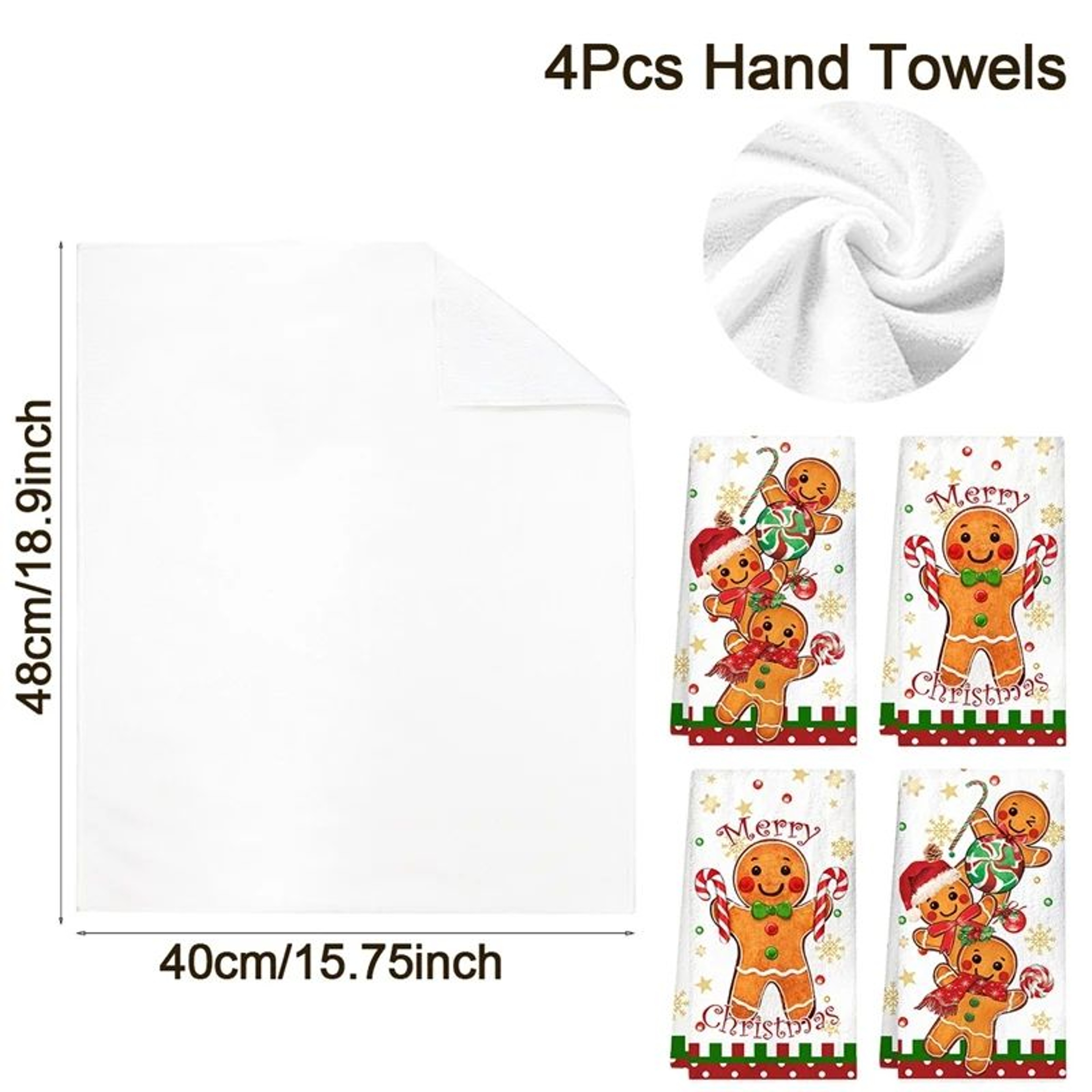 Christmas Kitchen Towel  Gingerbread Man Dish Towel For Festive Home Styling Holiday Hosting  Usefu 7
