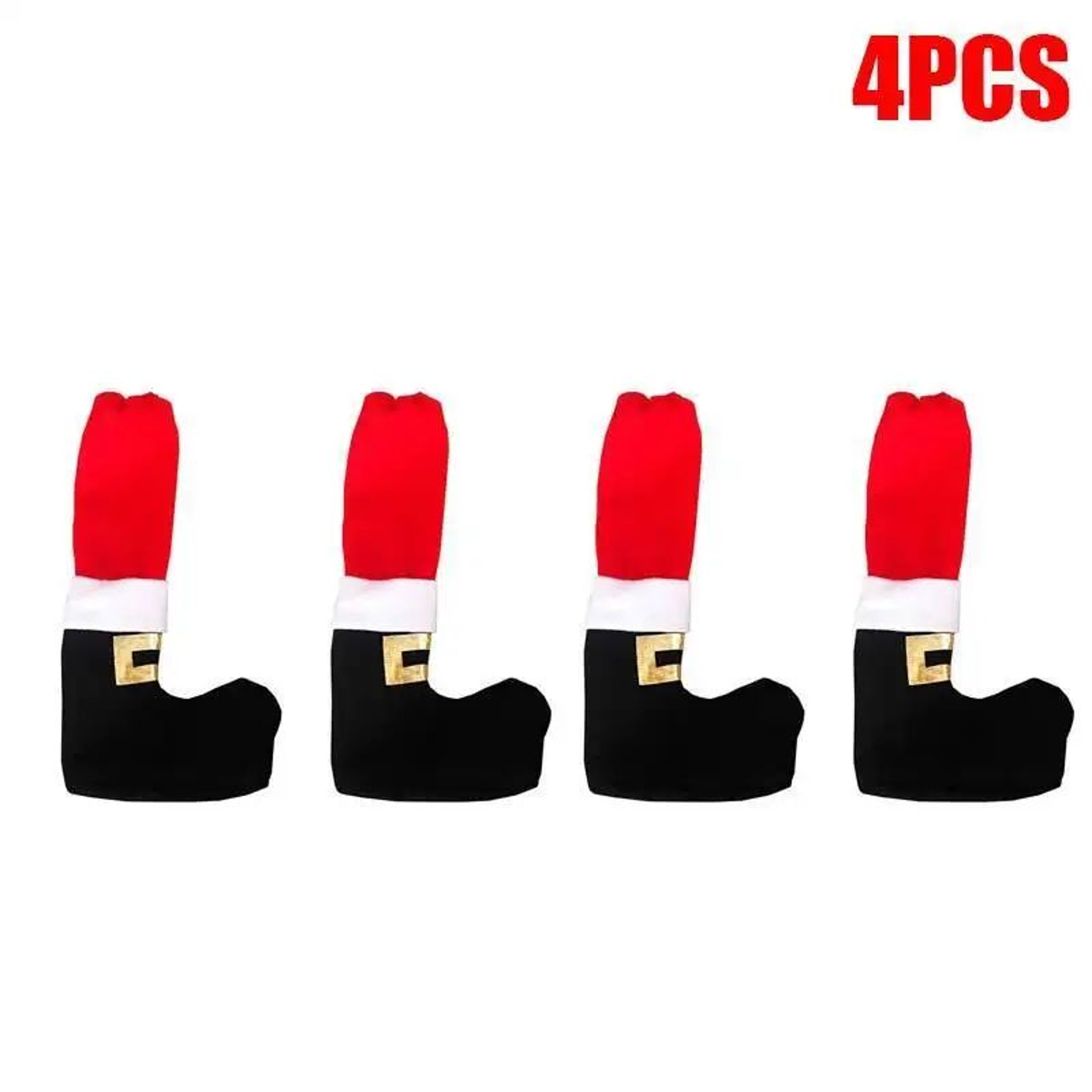 Christmas Chair Leg Cover  Embroidered Velvet Table Foot Socks In Red  Black For Festive Dining Roo 8