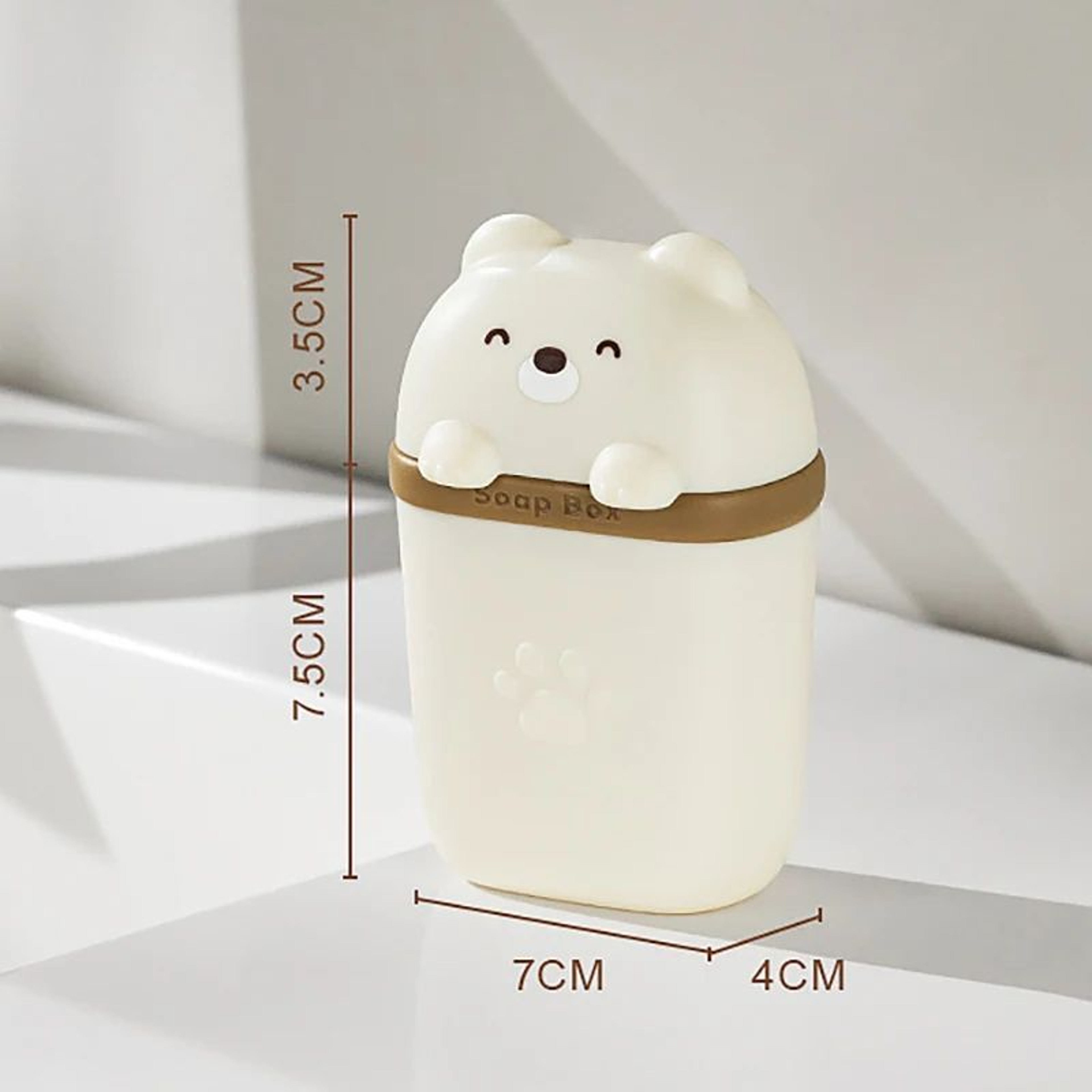 Bear Travel Soap Box  Portable PP Soap Dish With Leakproof Seal  Drain Tray For Organized Bathroom  7