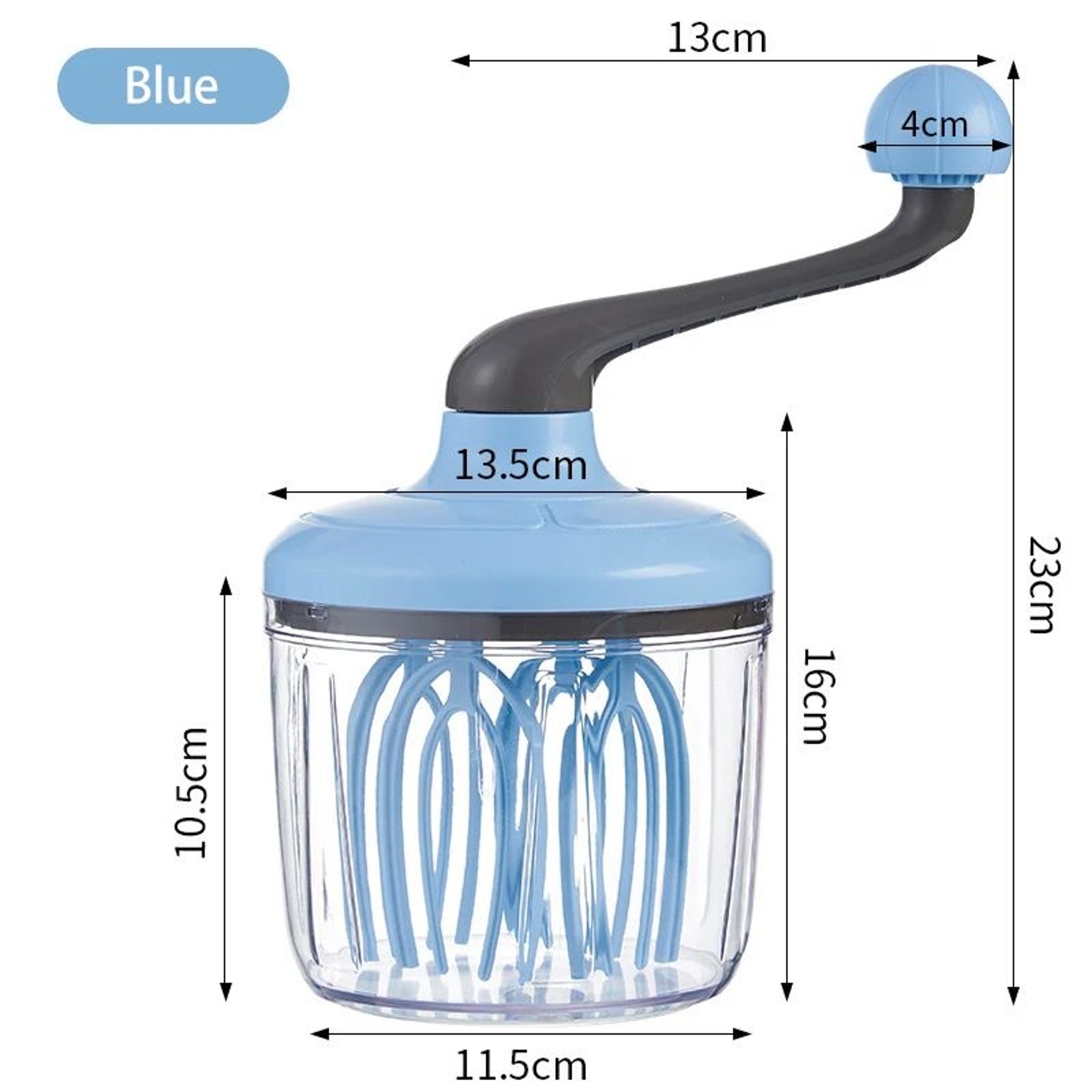 SemiAutomatic Hand Whisk  Manual Egg And Cream Mixer For Convenient Baking Small Batch Mixing  Kitc 5