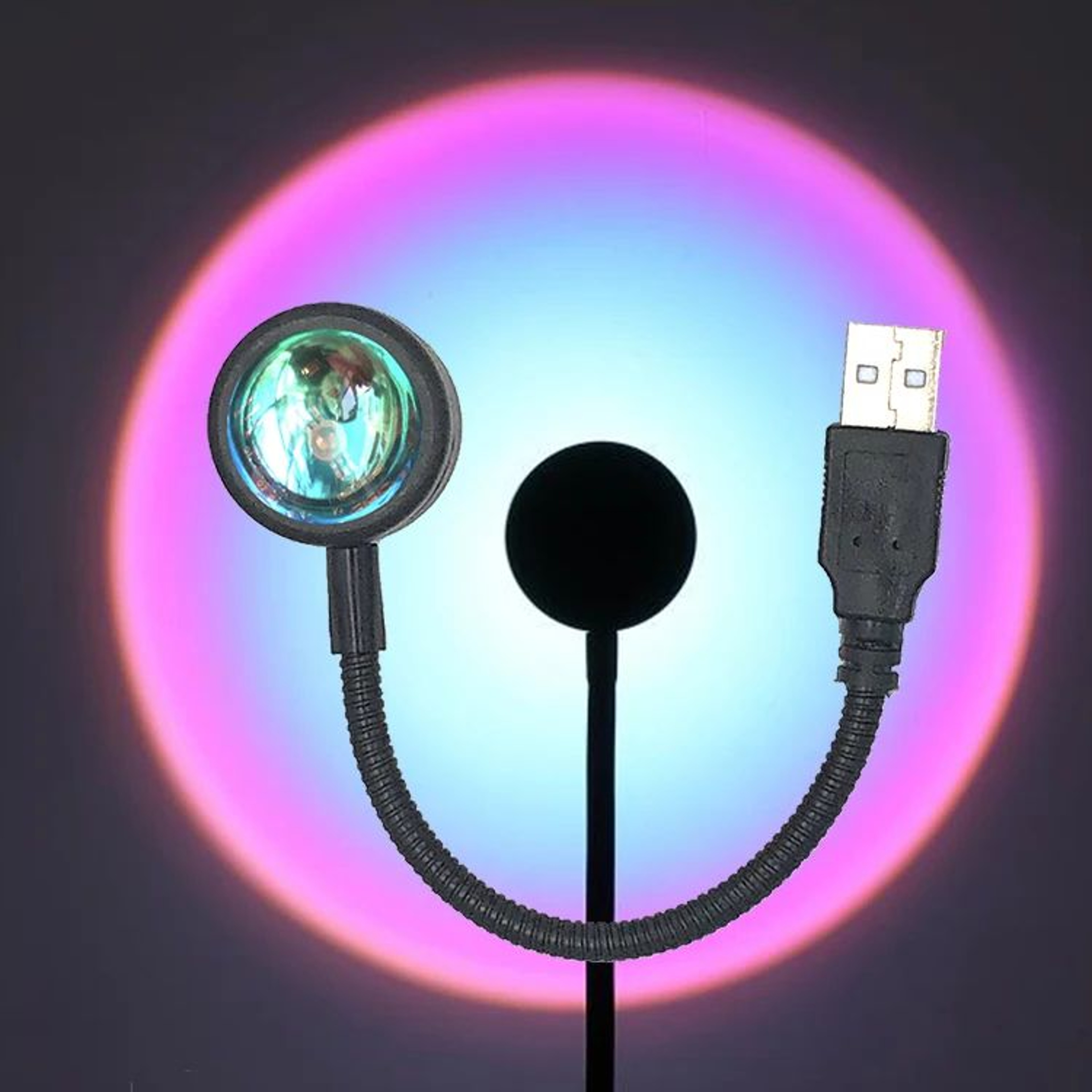USB Sunset Projection Lamp  13 Color Modes  360 Rotation For Creative Selfies Photography Cozy Room 9