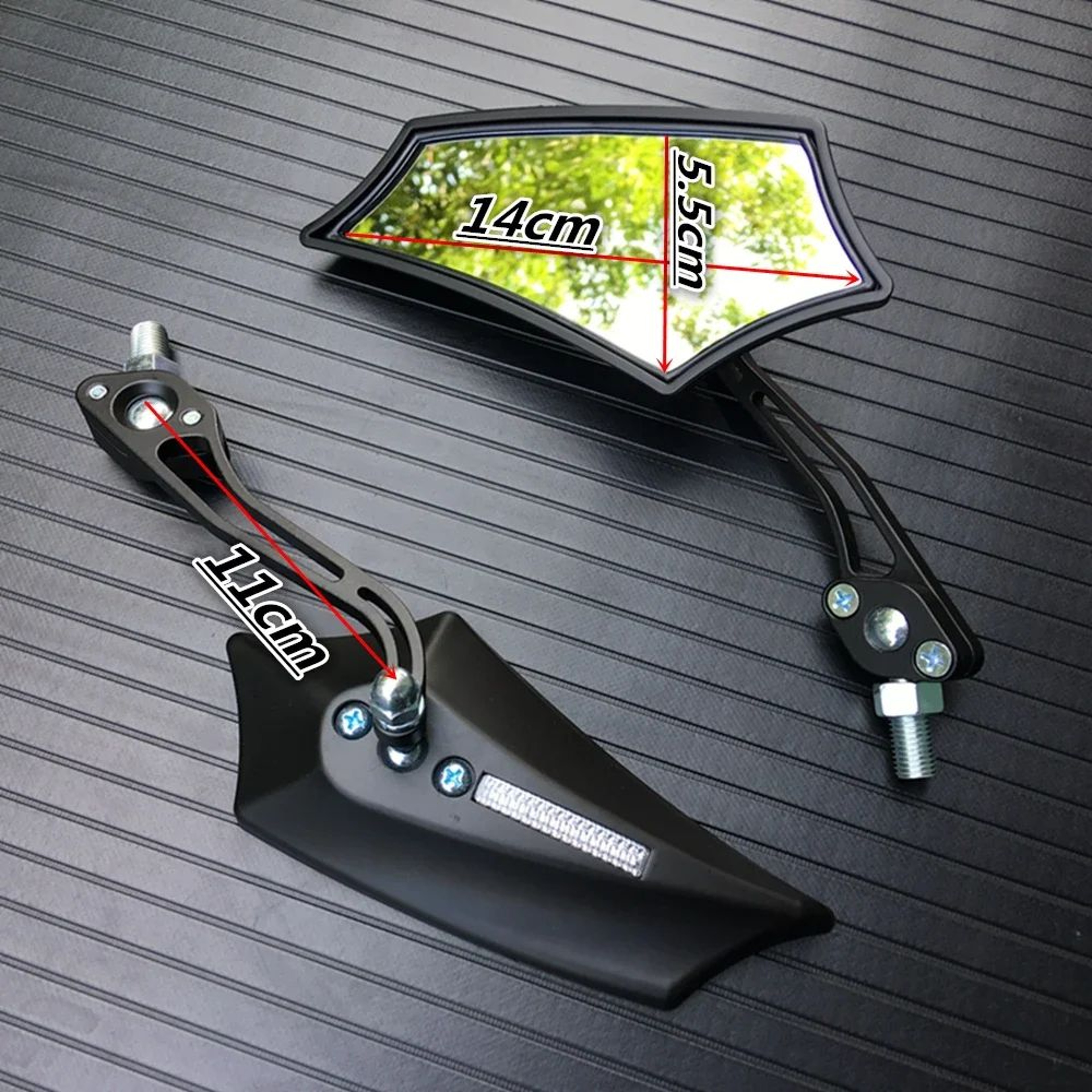 Motorcycle Rearview Mirror Pair  Adjustable ABS  Aluminum Mirrors With 031039 In Mounts For Motorbi 1