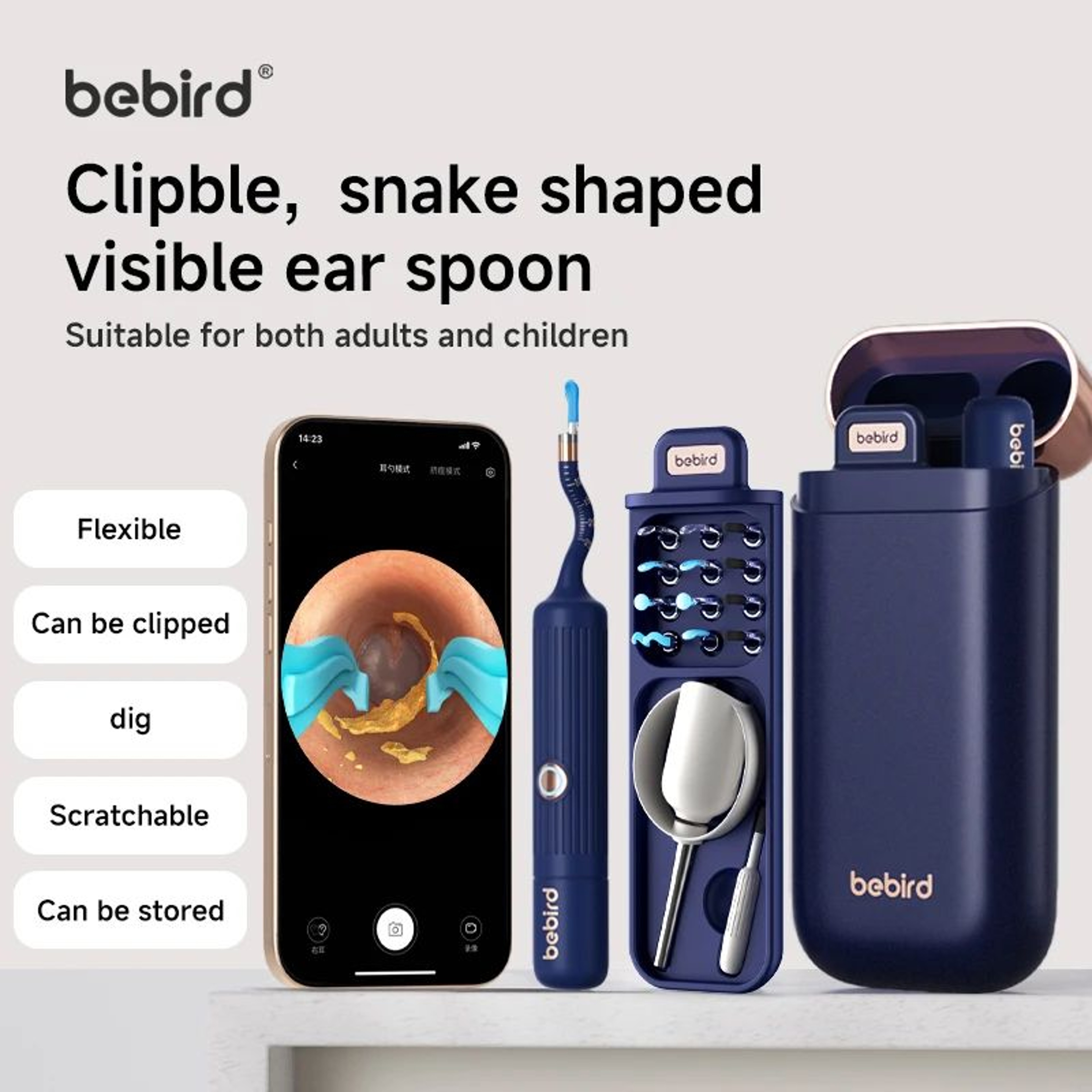 Visual Ear Cleaner  10MP Camera Endoscope With Manual Tweezers Wireless WiFi Viewing And USBC Recha 1