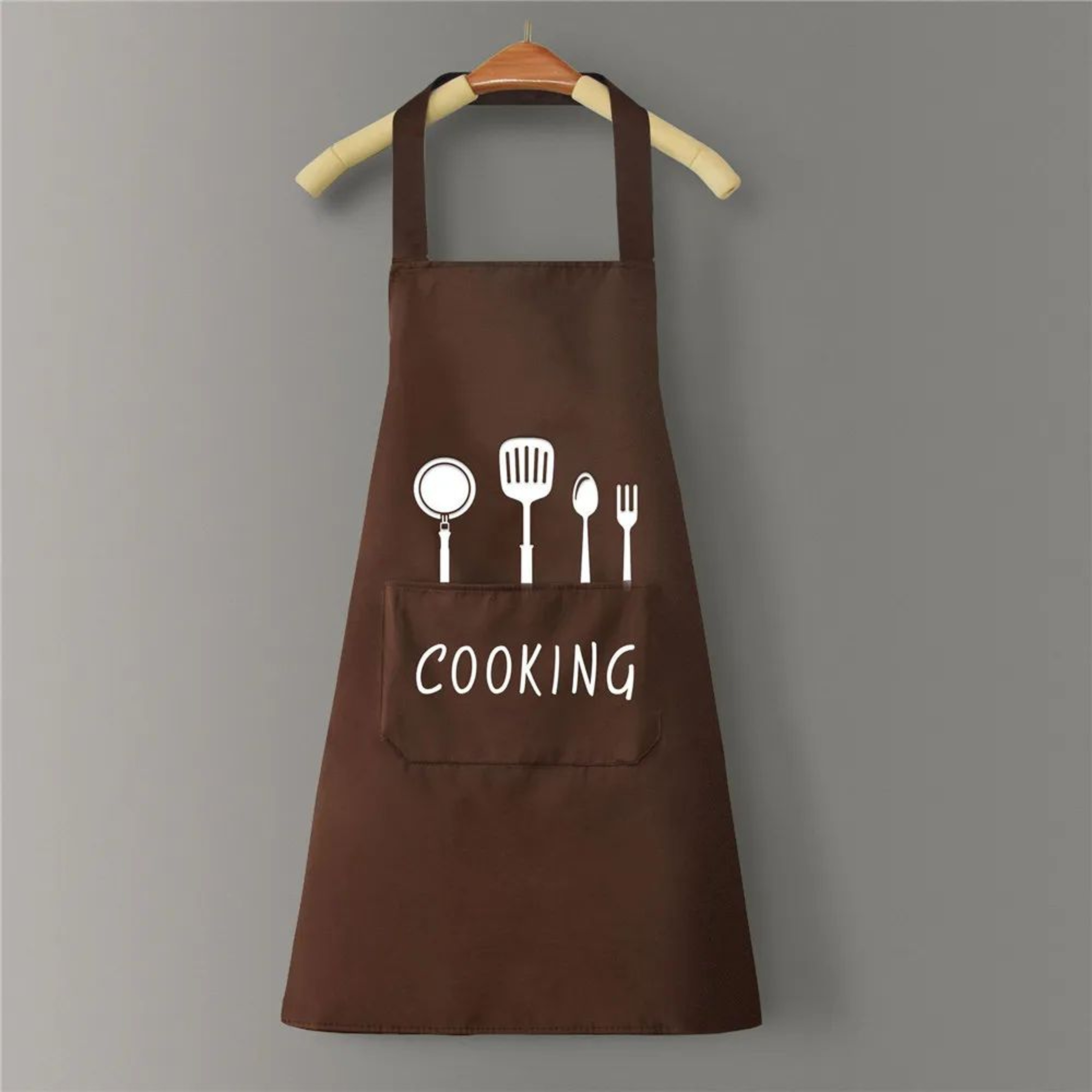 Japanese Style Apron  Soft Polyester Lace Kitchen Dress With Adjustable Straps  Pocket For Baking H 9