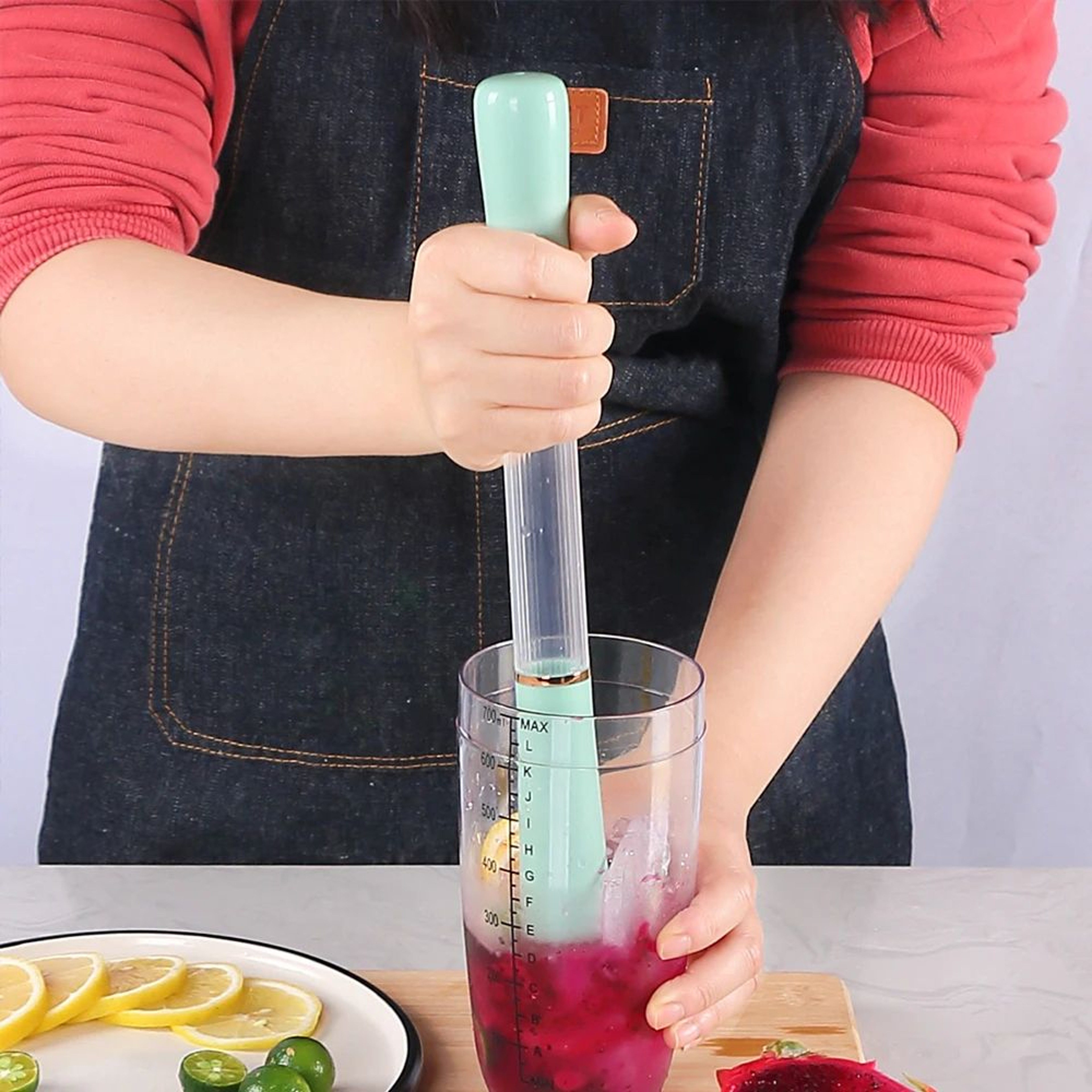 Cocktail Muddler  Durable ABS Fruit  Ice Crusher With EasyGrip Design For Mojitos Mixed Drinks And  0