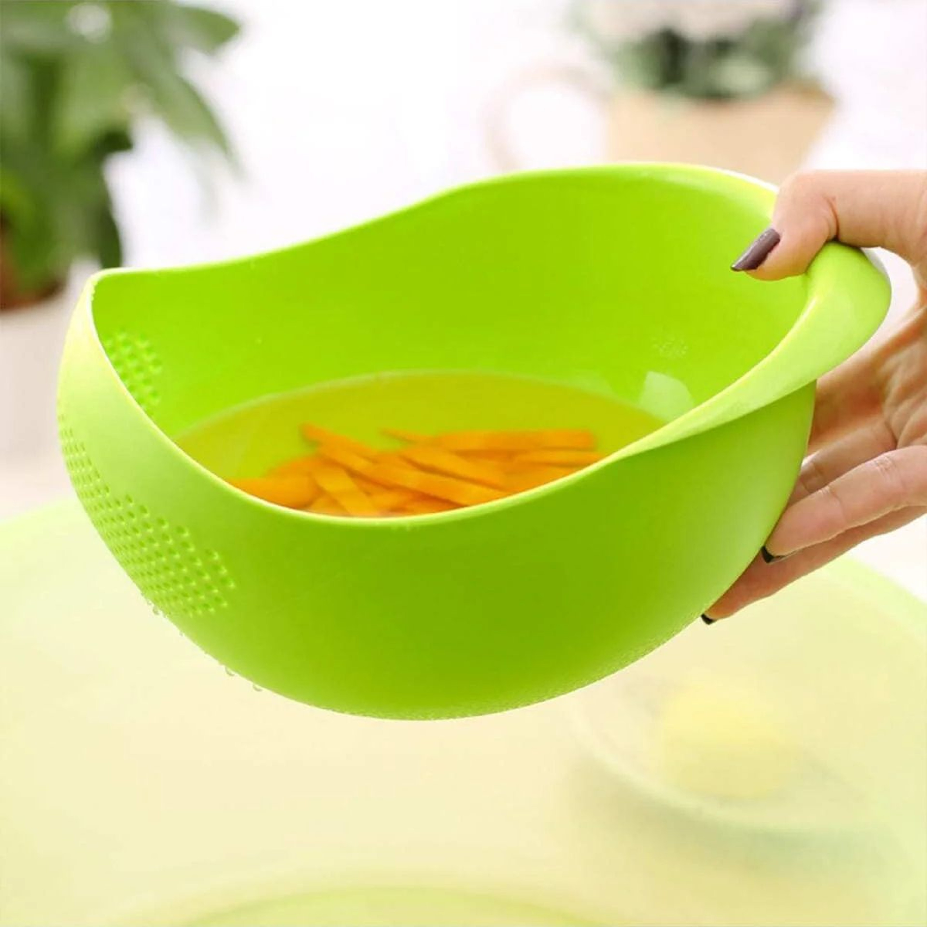 Rice Washing Drain Basket  Large PP Kitchen Strainer For Rinsing Rice Washing Produce And Convenien 2