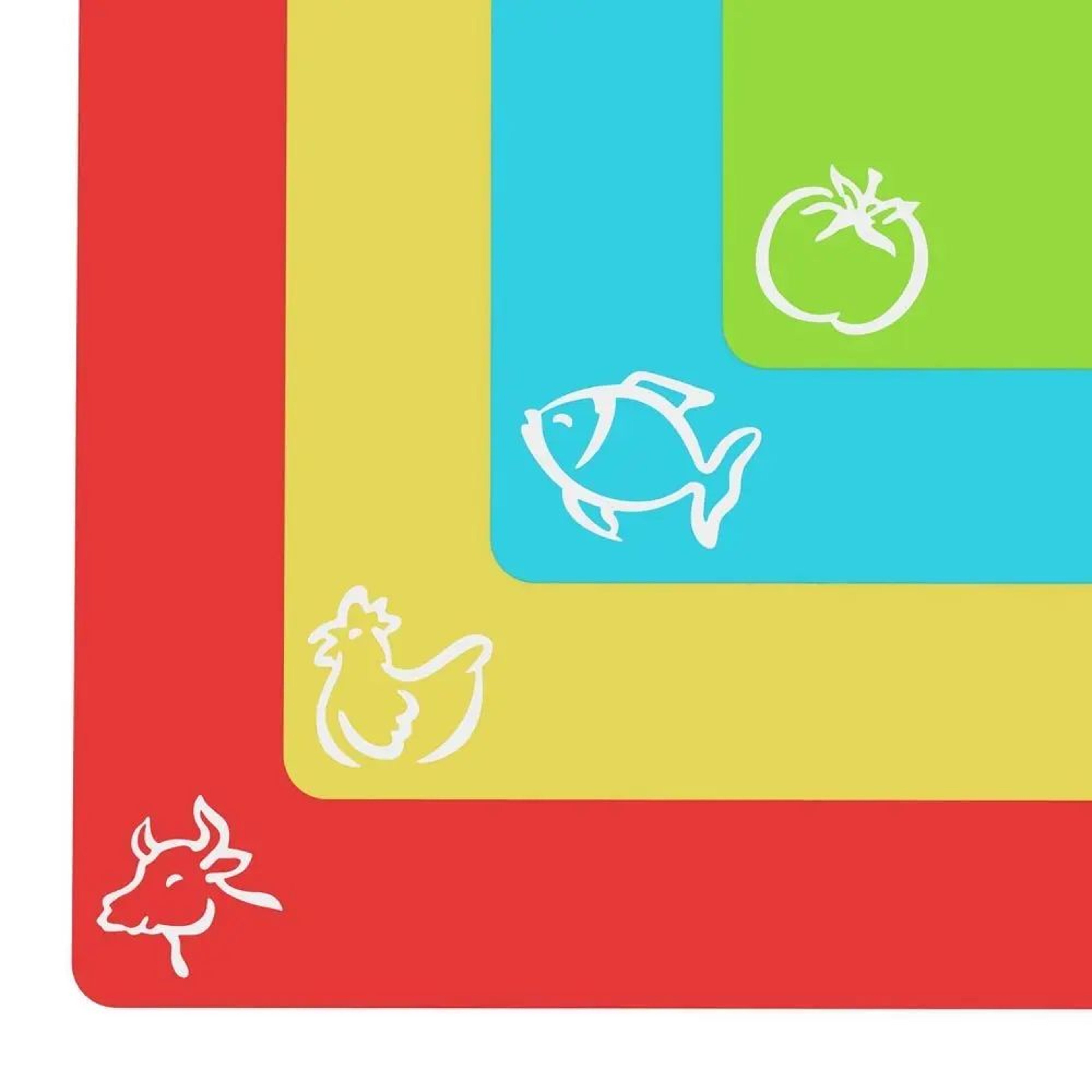 Flexible Cutting Mats  4pcs 15 X 12 In ColorCoded Plastic Boards With Food Icons For Organized Prep 1