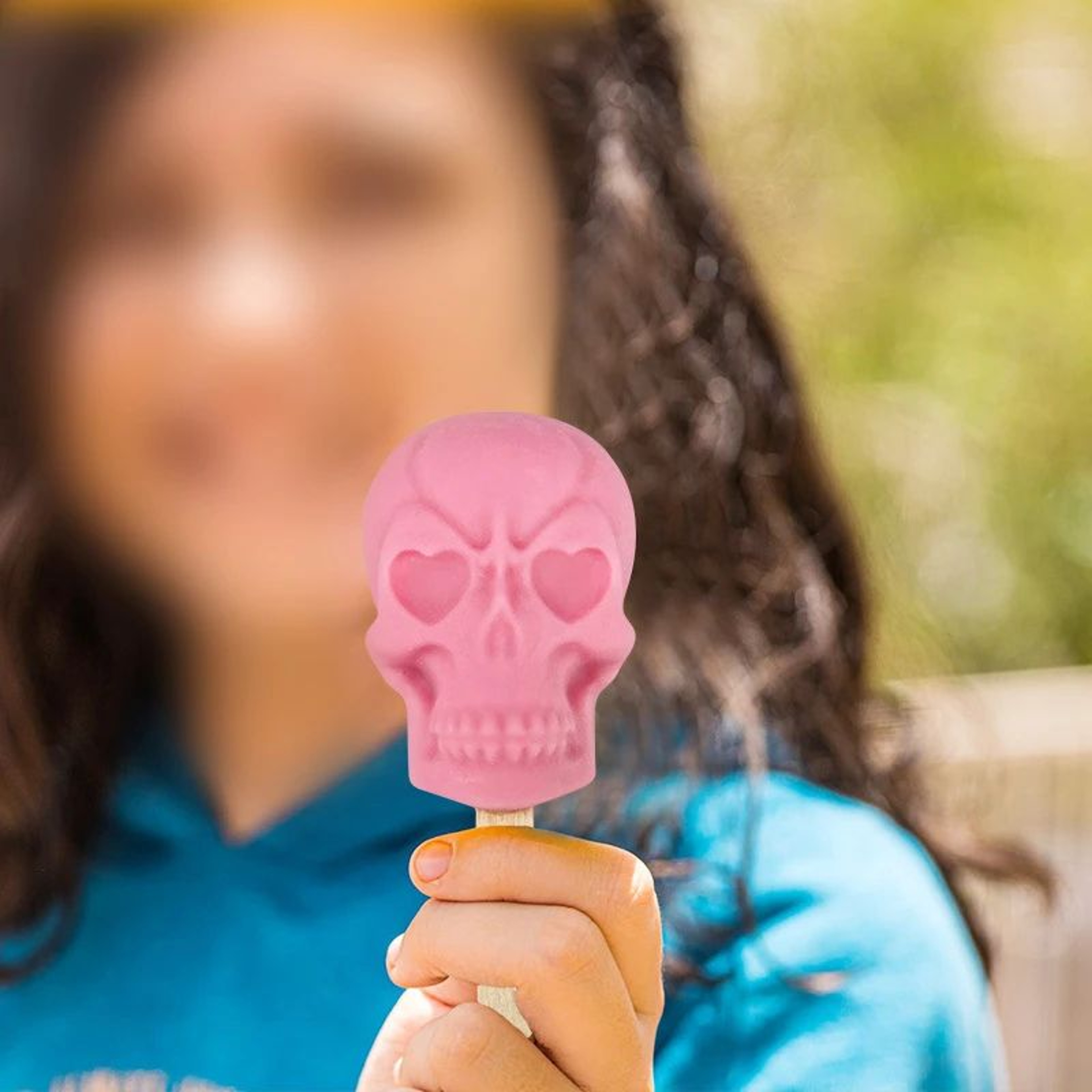 Skull Popsicle Mold  6Cavity Silicone Ice Cream  Chocolate Mold For Easy Release Frozen Treats And  5