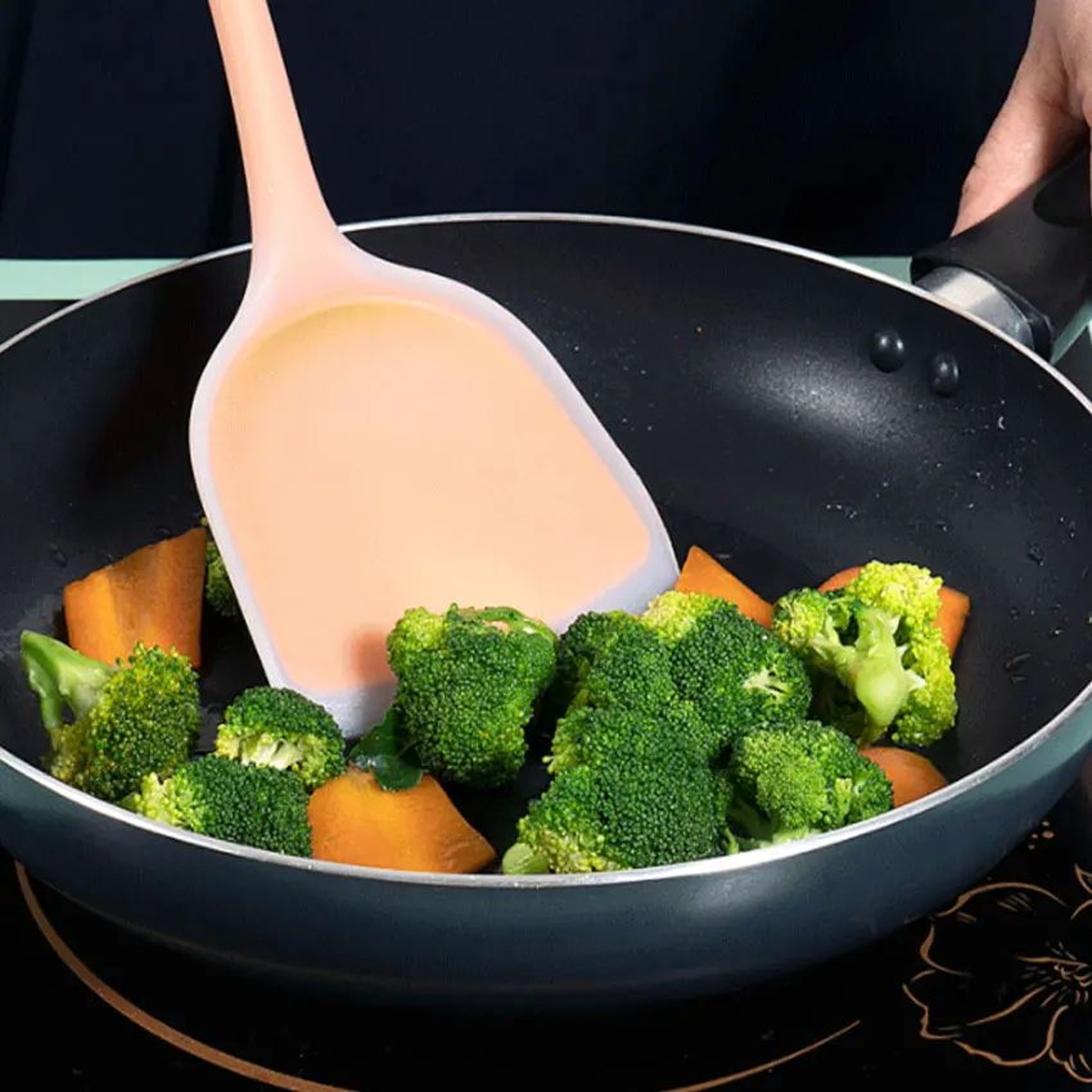 Silicone Cooking Utensil Set  NonStick Kitchen Tools For Turning Eggs Lifting Fish Scooping  Easy D 4