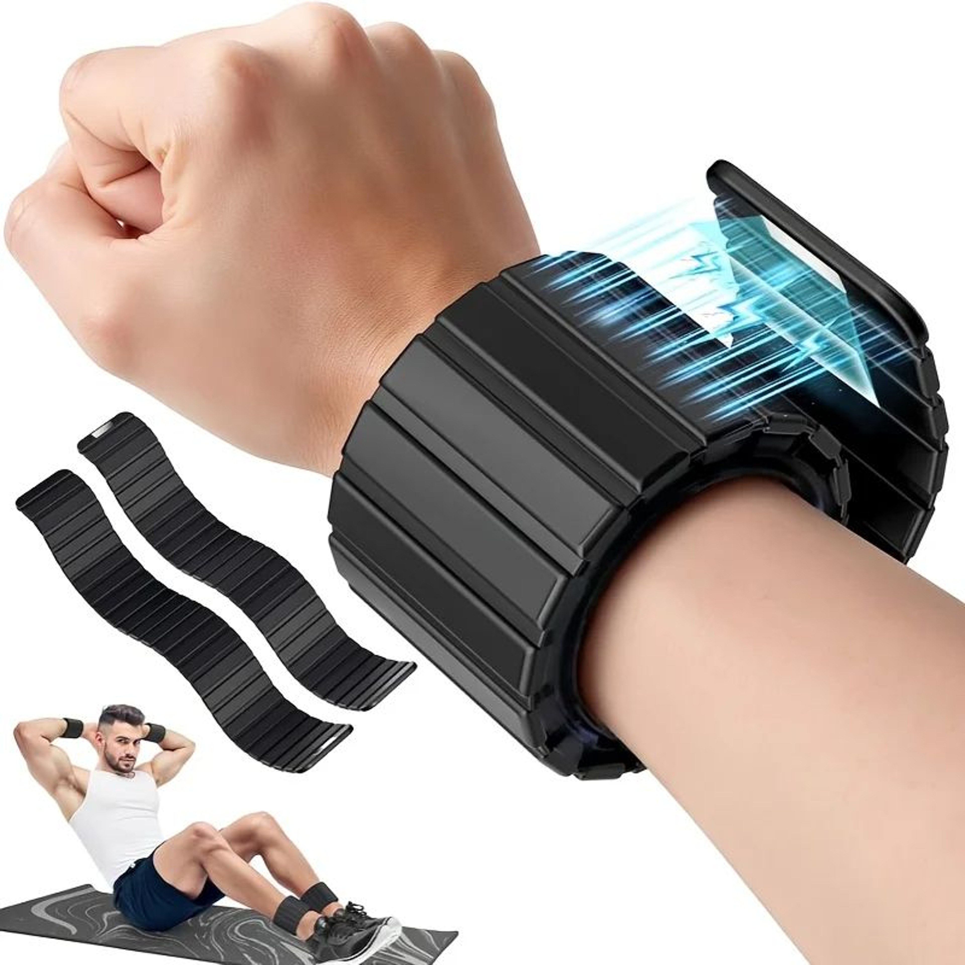 Magnetic Wrist  Ankle Weights  2Pack Stackable Fitness Accessories 220 Lb Weight For Women Men And  0