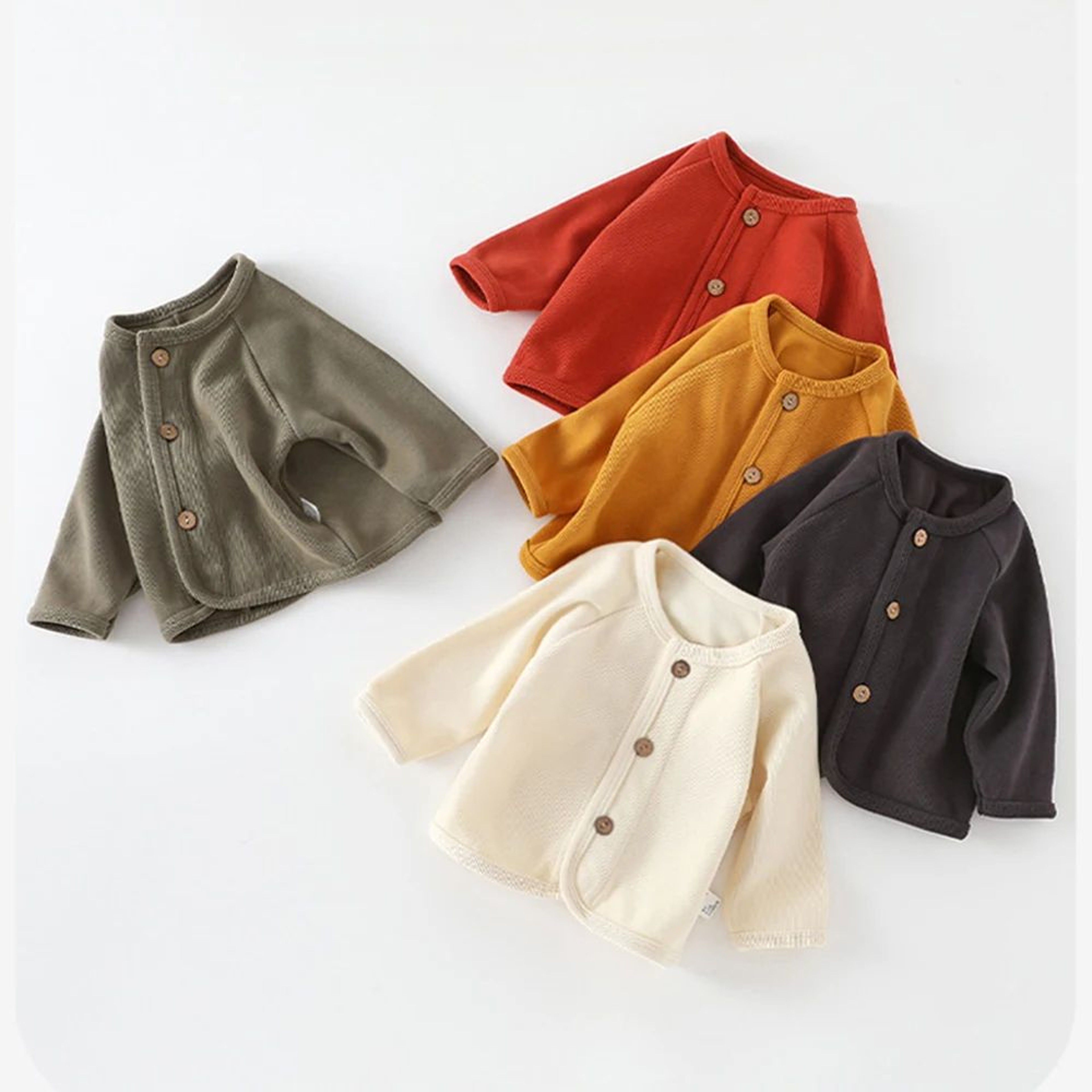 Kids Knitted Cardigan  Solid Color Sweater For Boys  Girls Spring  Autumn Layering School Outfits   0