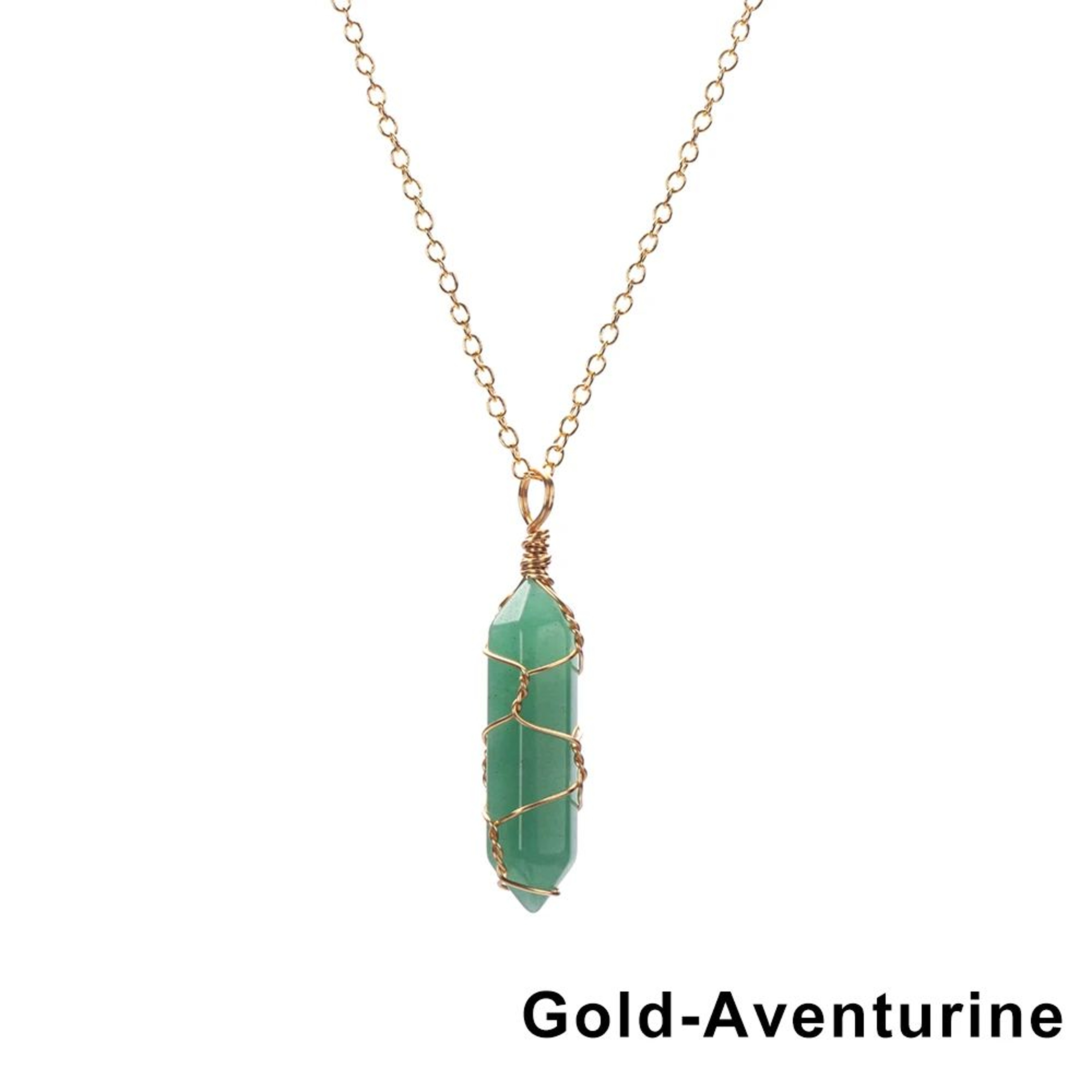 Wire Wrapped Crystal Necklace  Hexagonal Stone Pendant With 1772 In Chain For Personal Style  Speci 8