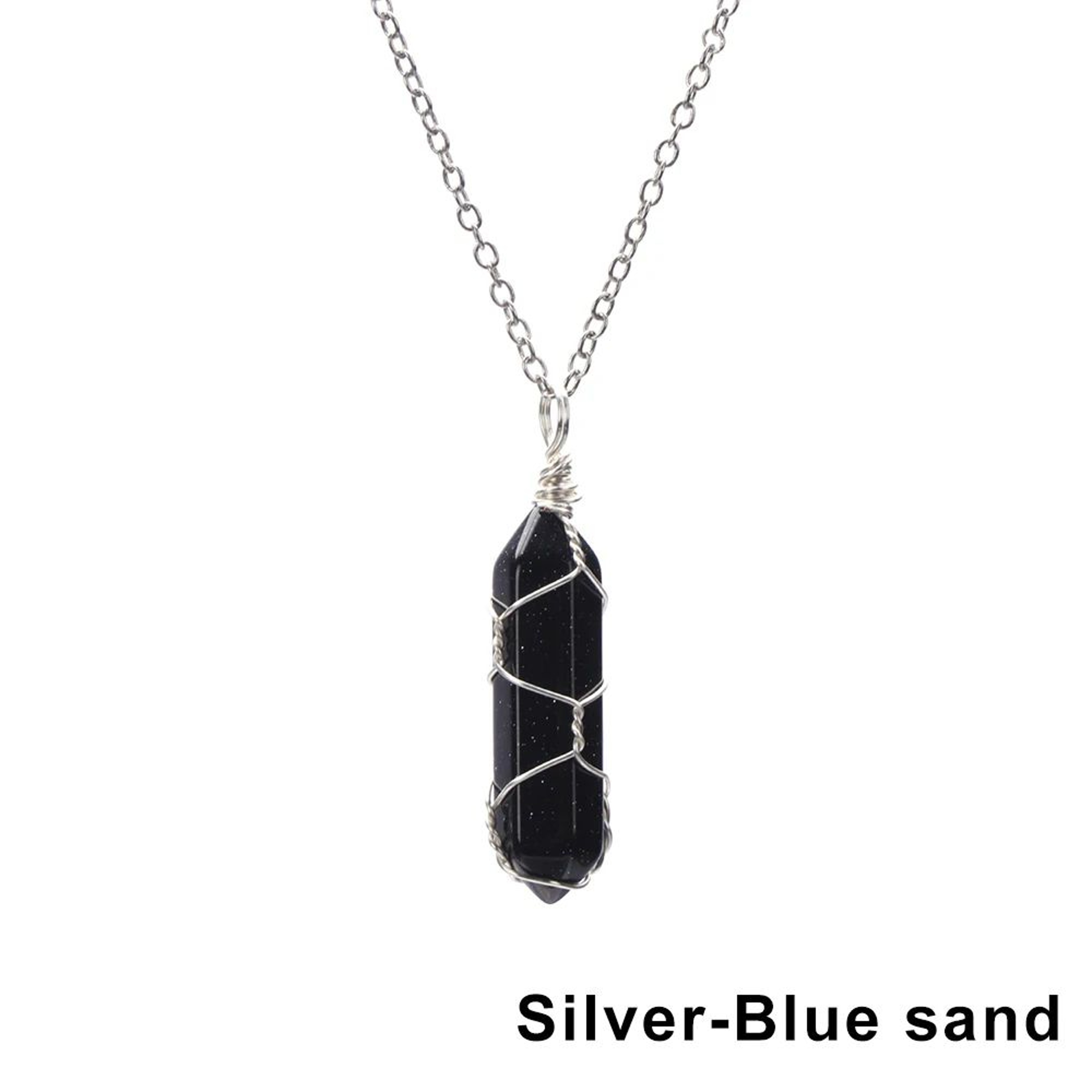 Wire Wrapped Crystal Necklace  Hexagonal Stone Pendant With 1772 In Chain For Personal Style  Speci 10