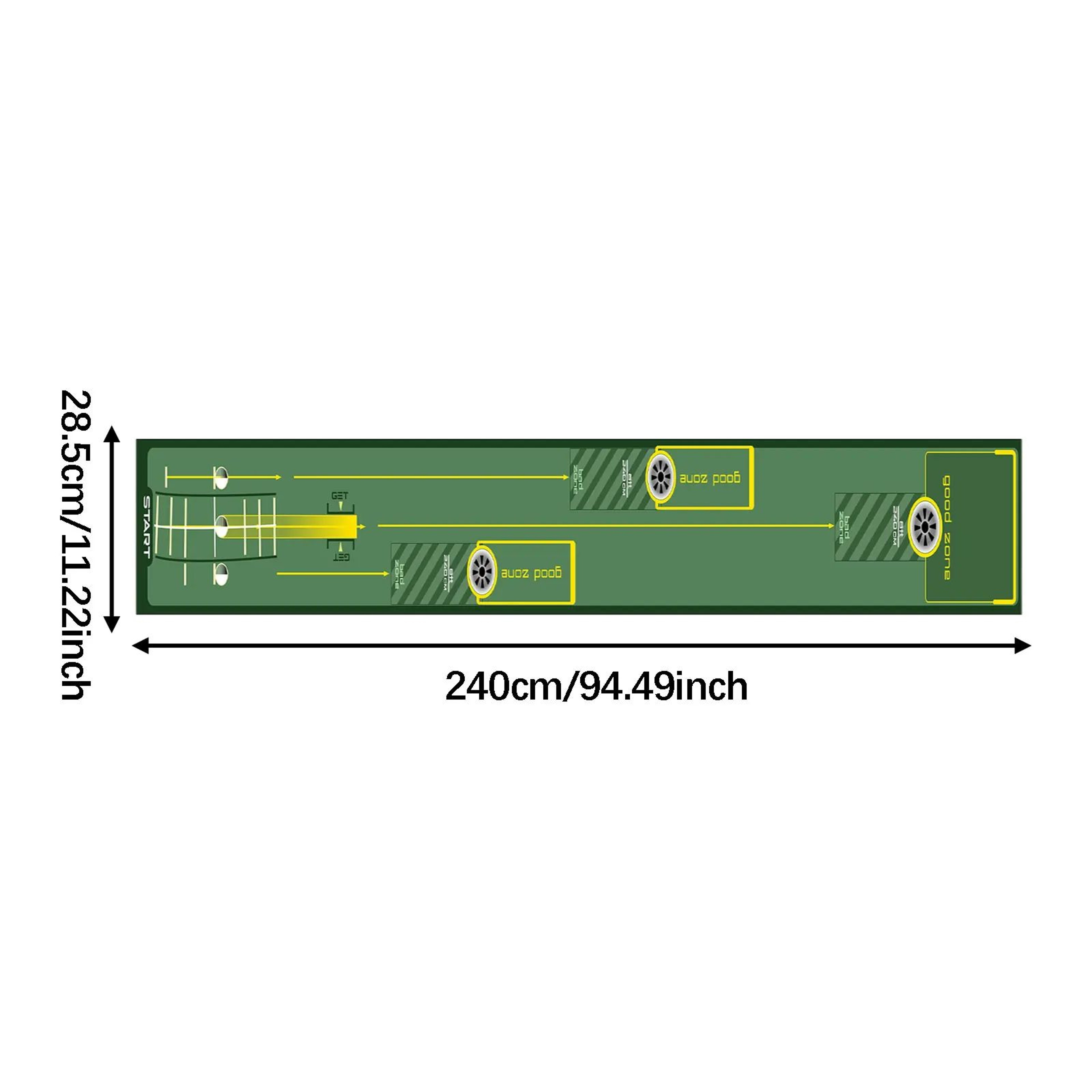 Portable Golf Putting Mat  RollUp Practice Surface For Home Office  Outdoor Training Golfer Gift 12