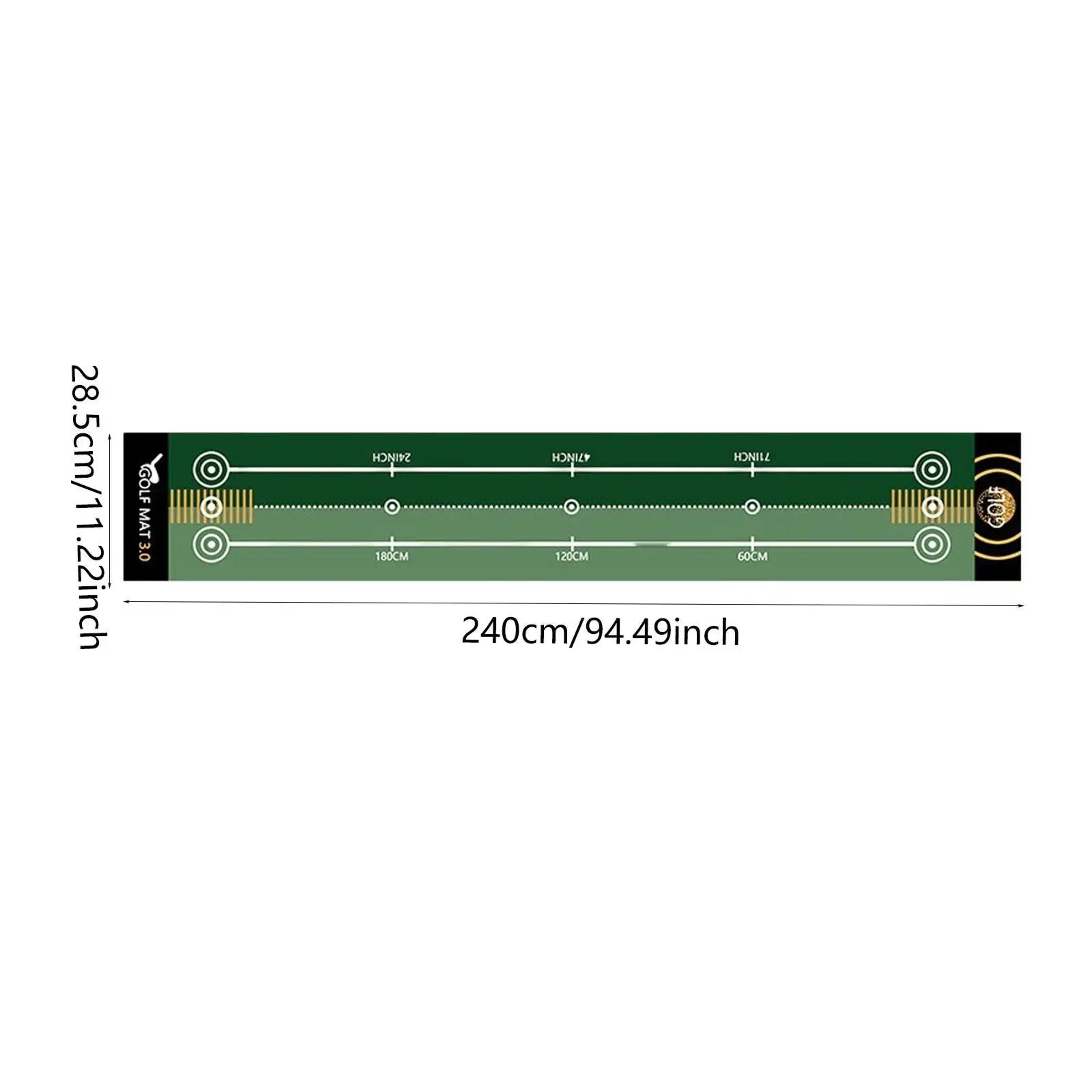 Foldable Golf Putting Mat  1181 X 9646 In Polyester Practice Pad For Portable Home Office  Outdoor  8