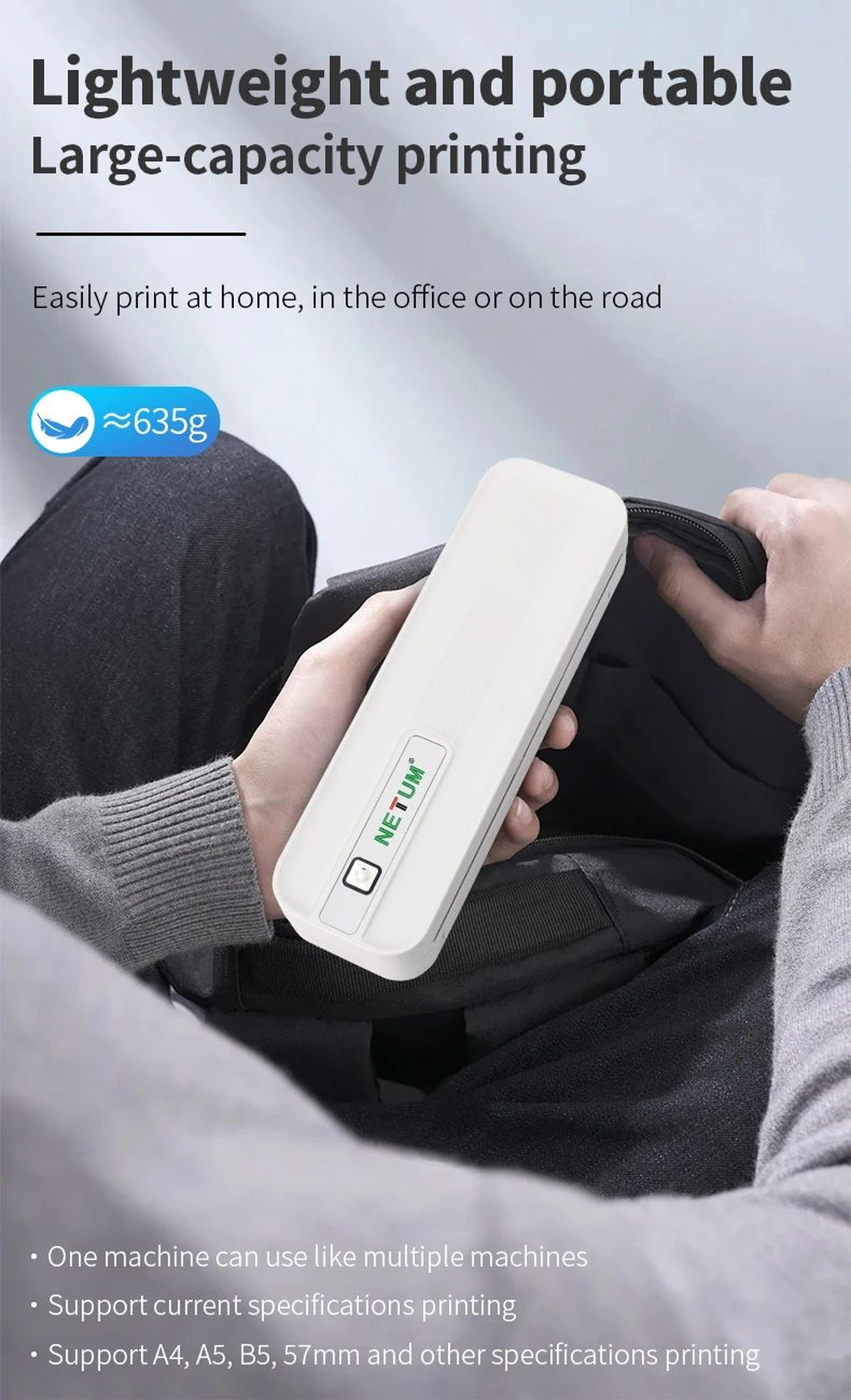 Portable Thermal Printer  XLP801 Bluetooth  USB Inkless Printing For Phones  PCs Rechargeable For W 8