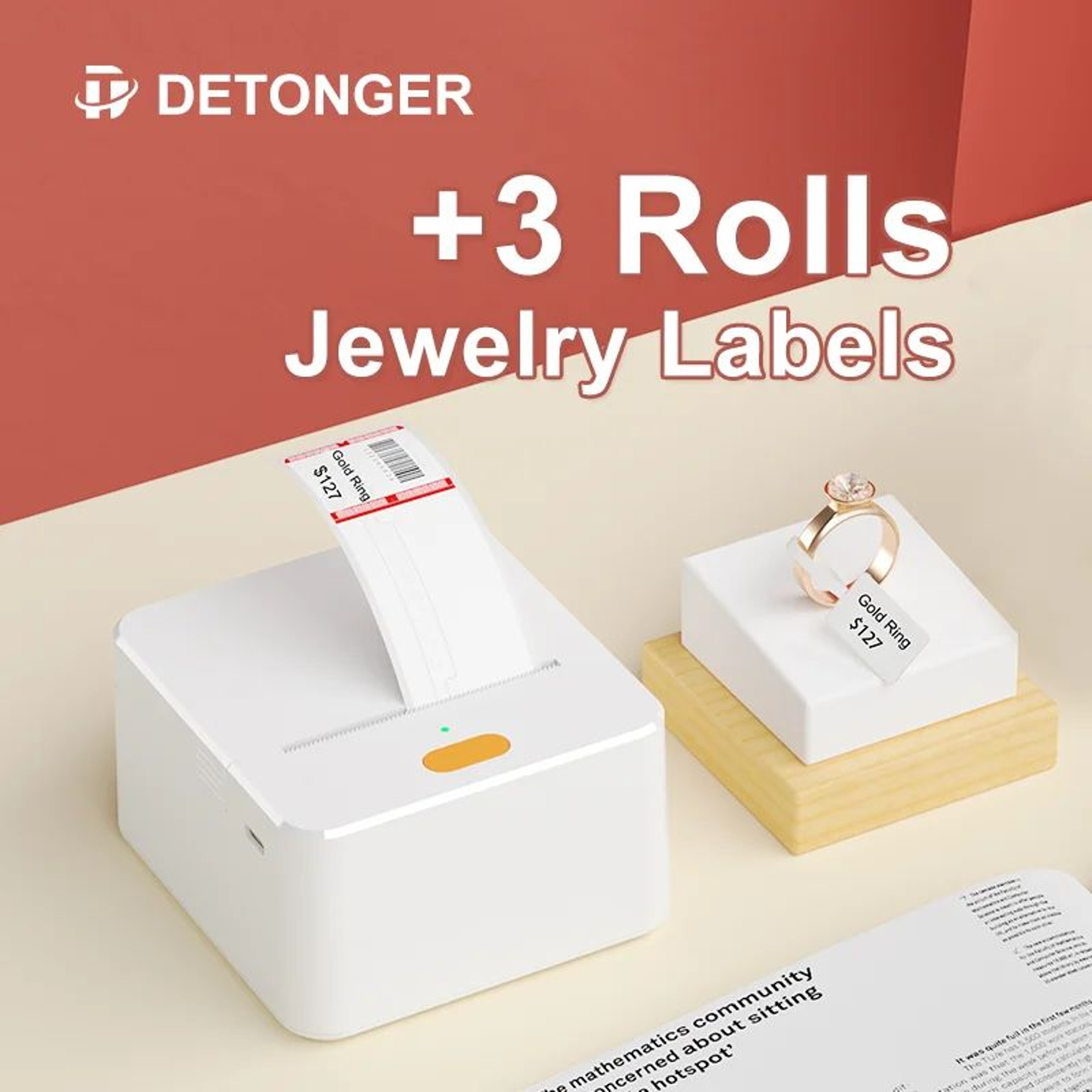 Mini Thermal Label Printer  P1 Bluetooth Inkless Label Maker For Jewelry Price Tags  Custom Black A
