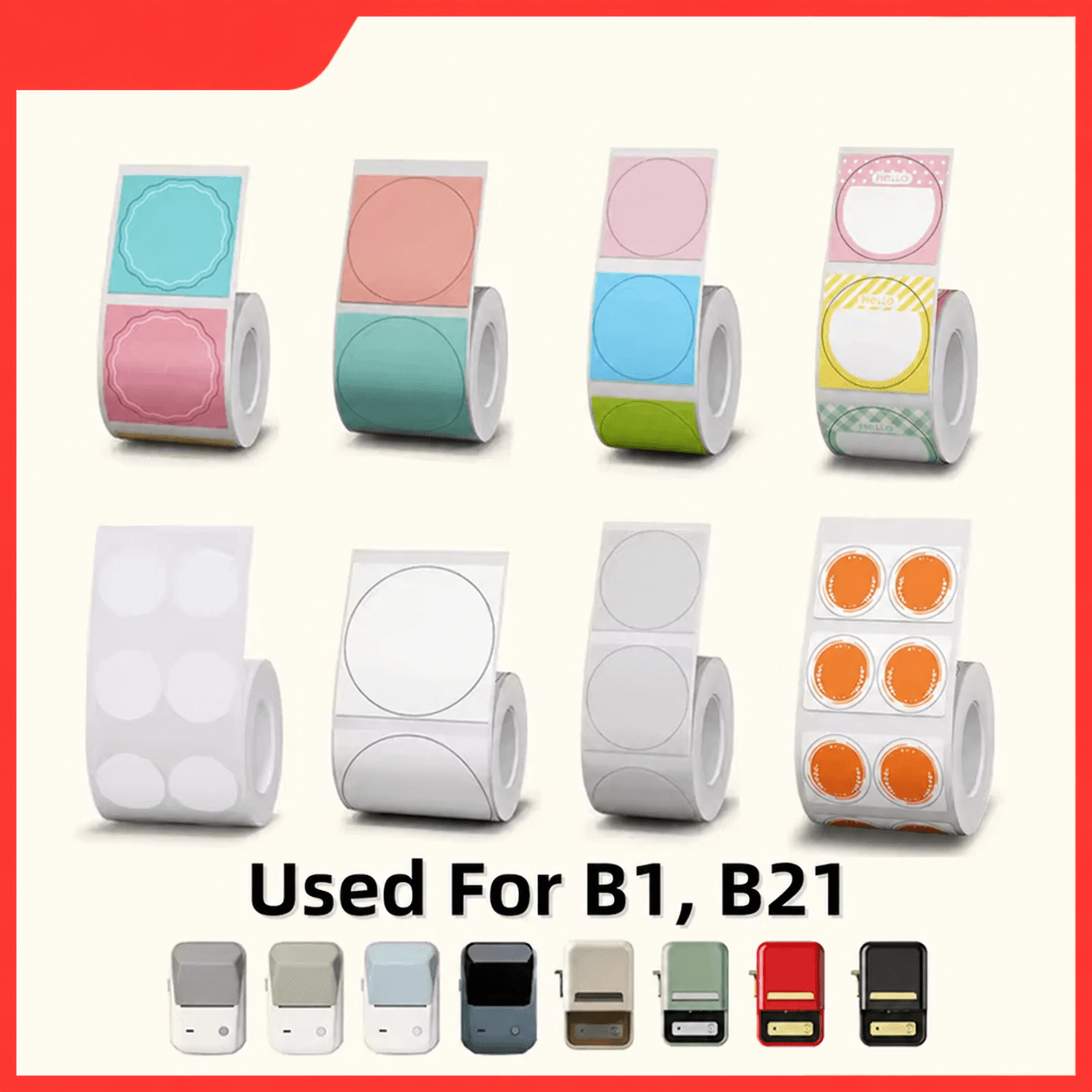 Cartoon Thermal Label Paper  Waterproof Stickers For B1 B21 B203  B3S Printers Home Organization  C 0