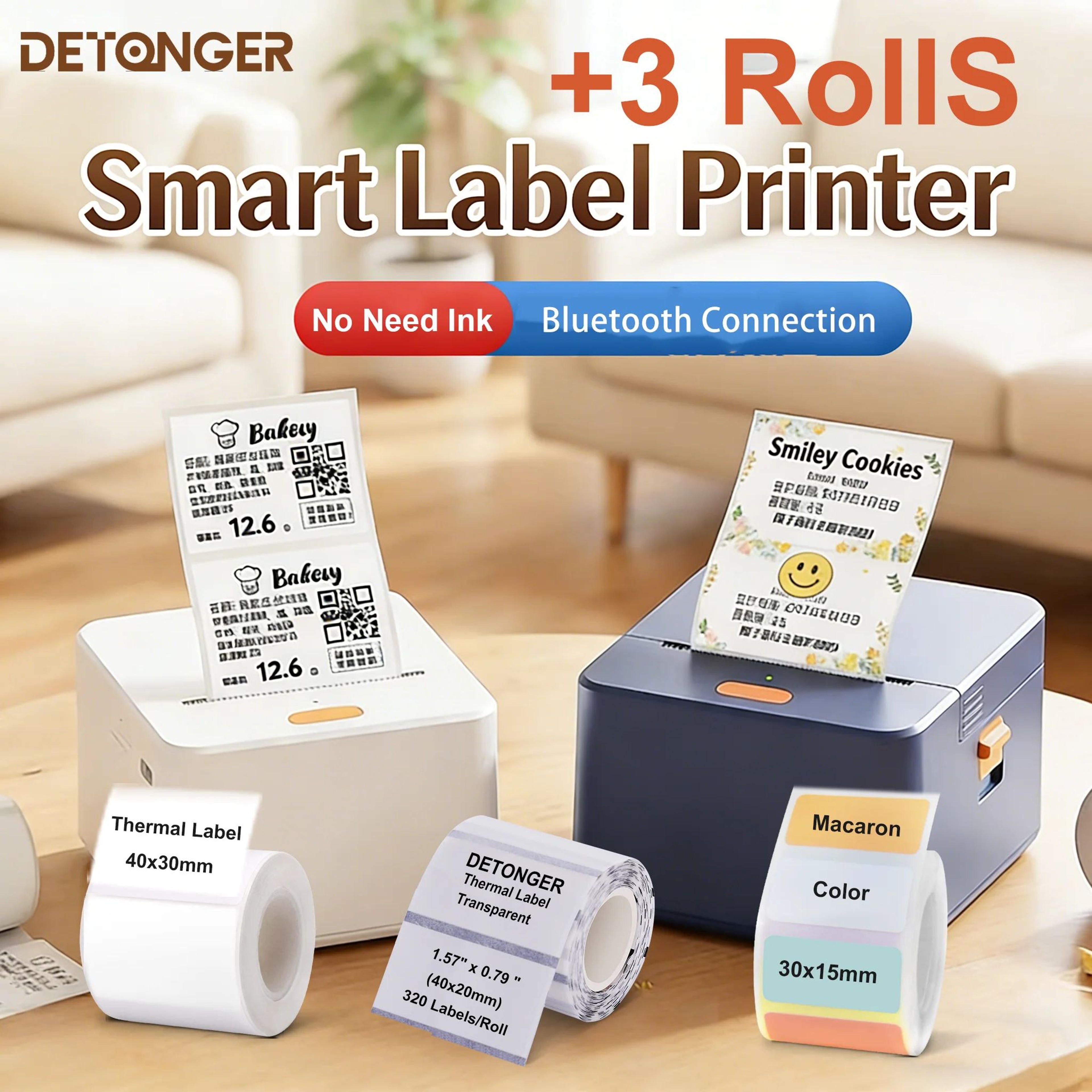 Mini Thermal Label Printer  P1 Portable Wireless Inkless Sticker Maker For Home Organization Office 0