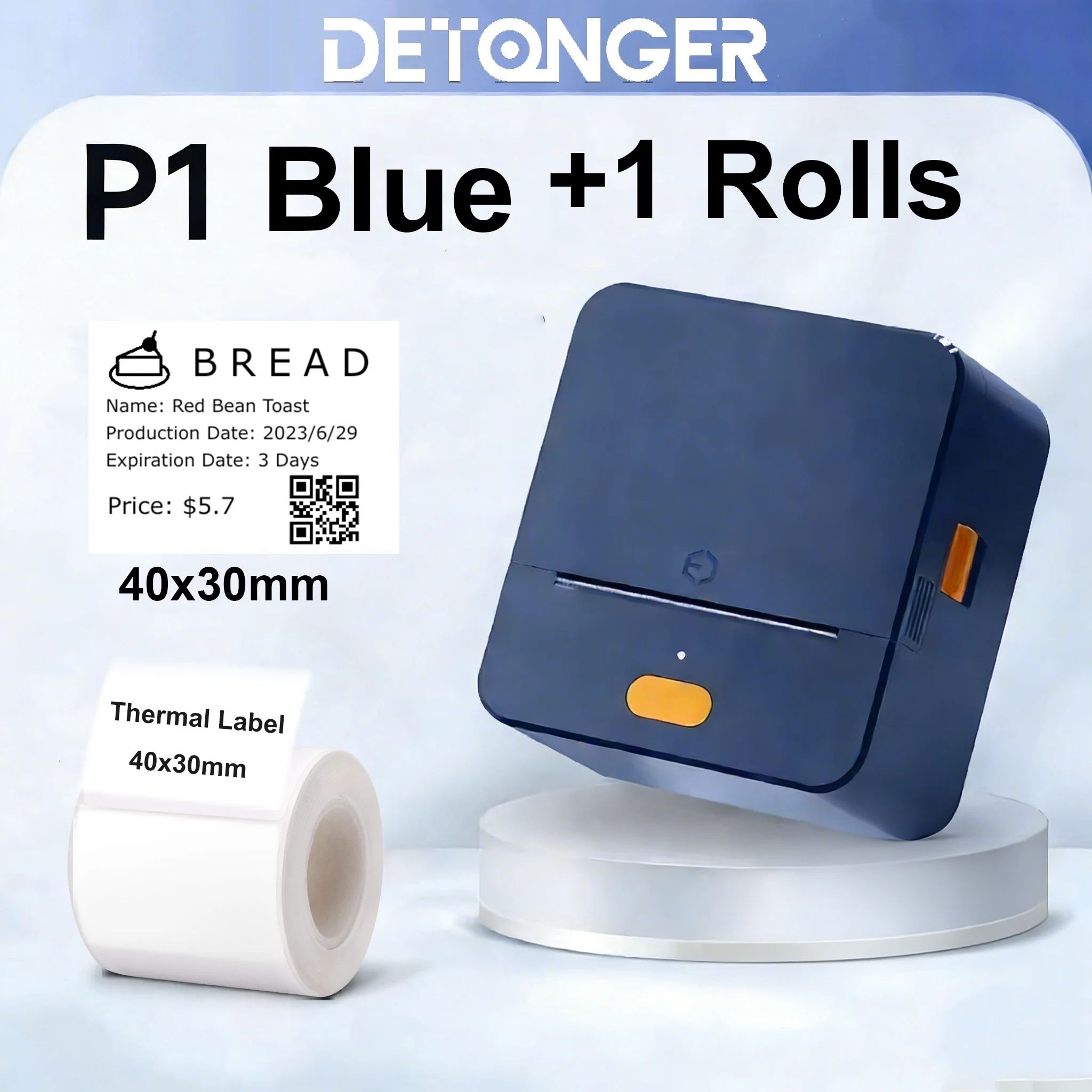 Mini Thermal Label Printer  P1 Portable Wireless Inkless Sticker Maker For Home Organization Office 8