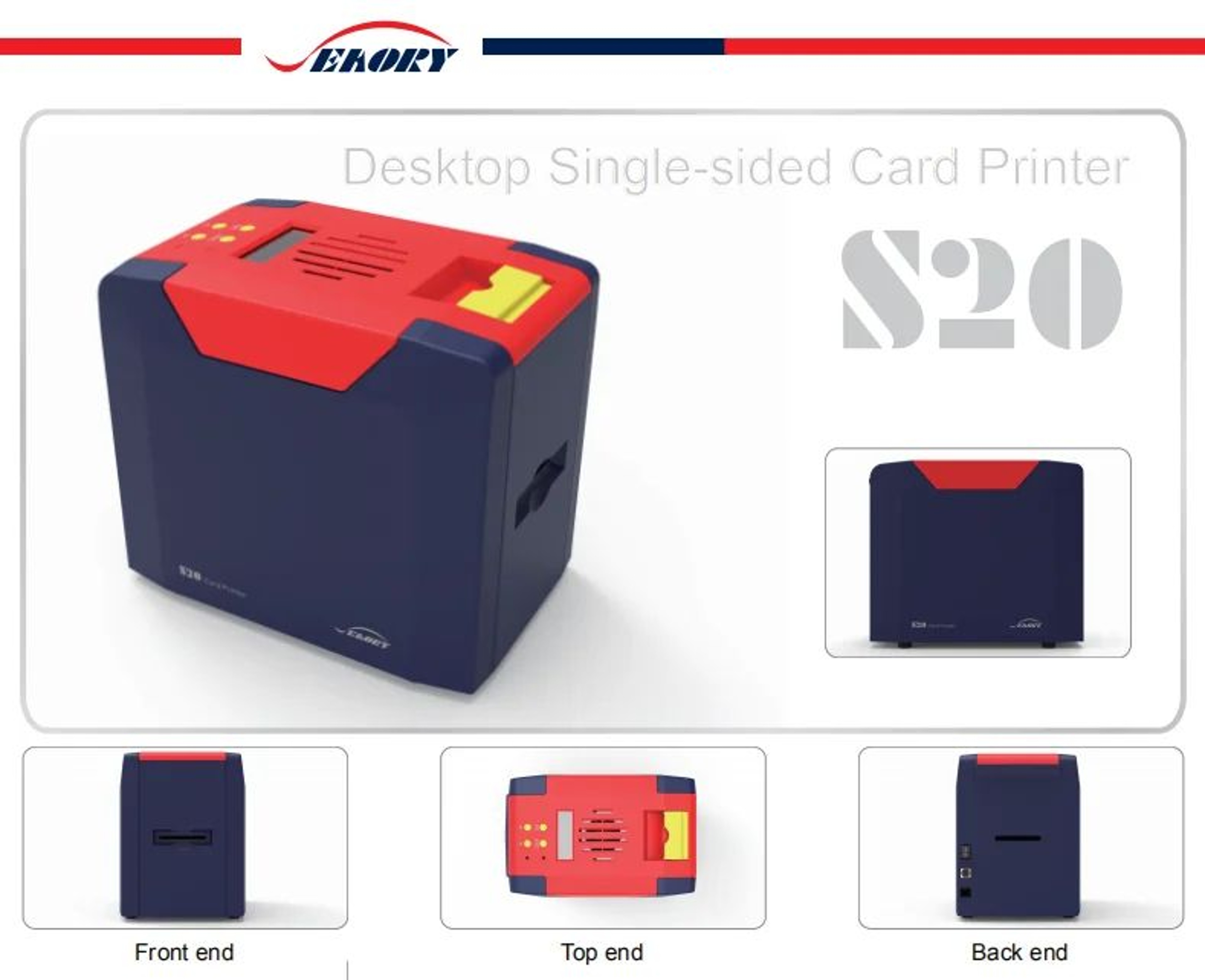 PVC ID Card Printer  S20 SingleSided USB Color Printing For CR80 Employee Badges Student Cards And  6