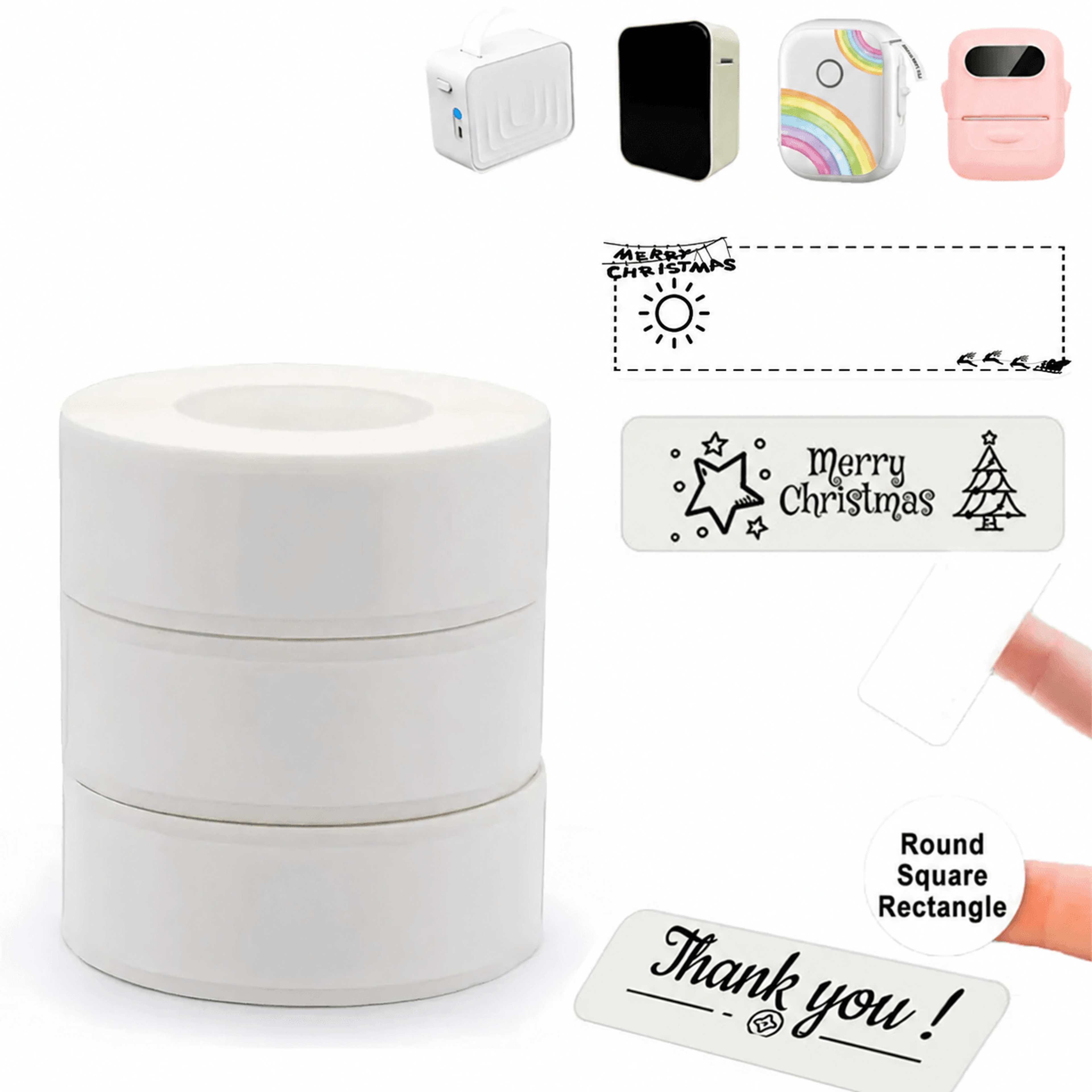 Thermal Label Paper  SelfAdhesive Sticker Roll For P15 P12 M1 D110  P50 Printers Home  Office Stora 0