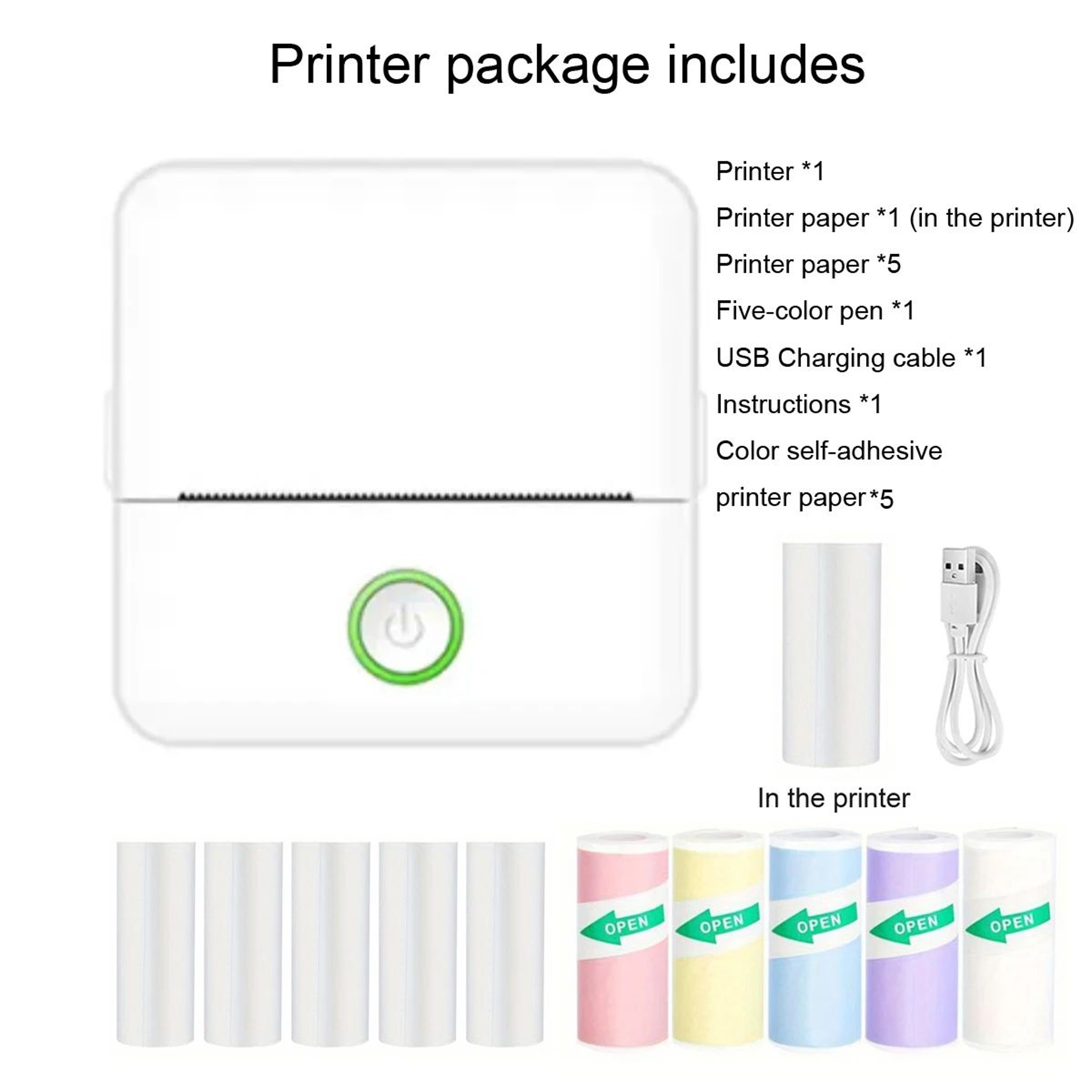 Mini Sticker Printer  Bluetooth Pocket Thermal Printer For Photos Journals Receipts  Notes Handy In 14