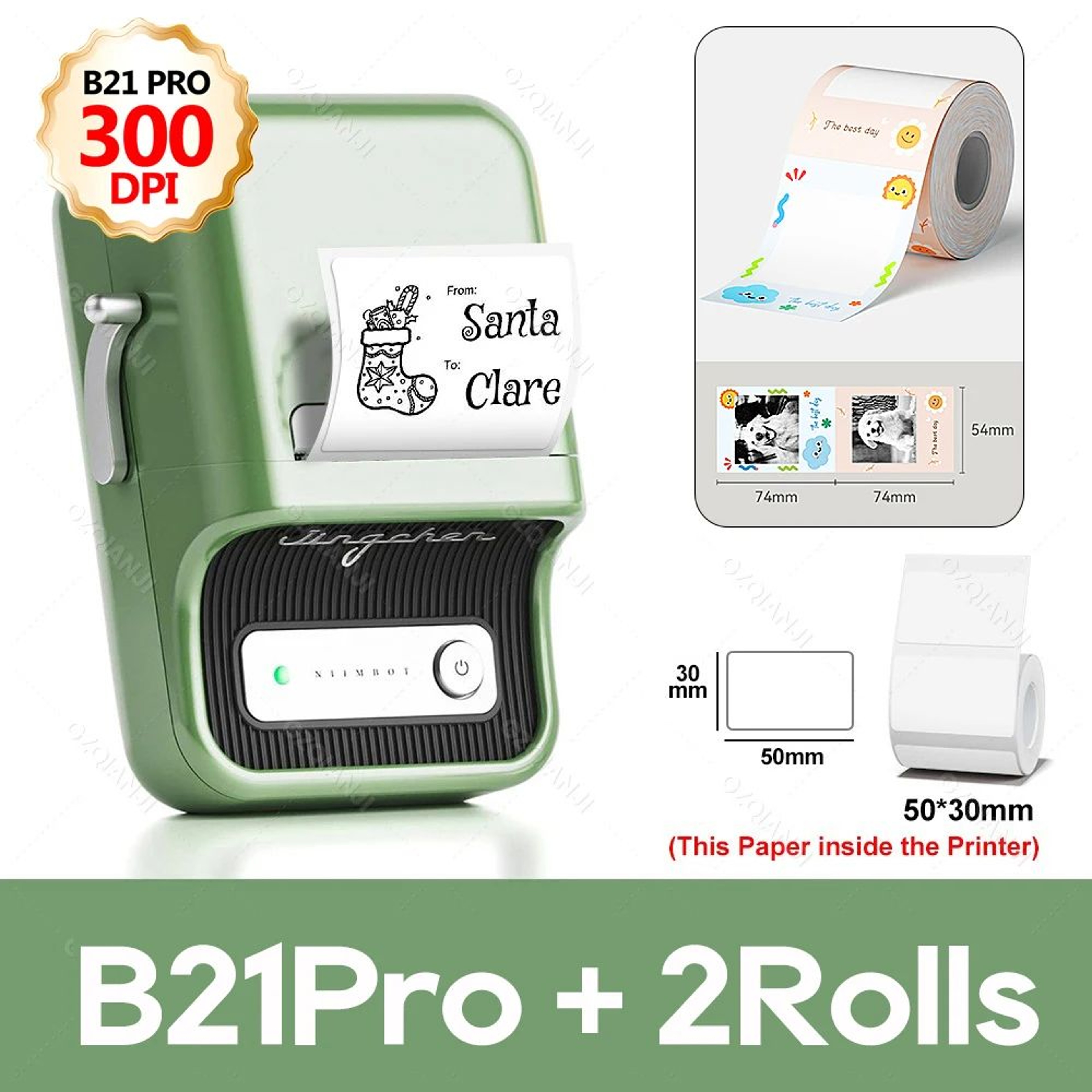 Wireless Label Printer  B21 Pro 300 DPI Red  Black Thermal Printing With Bluetooth  USB For Shop Ta 14