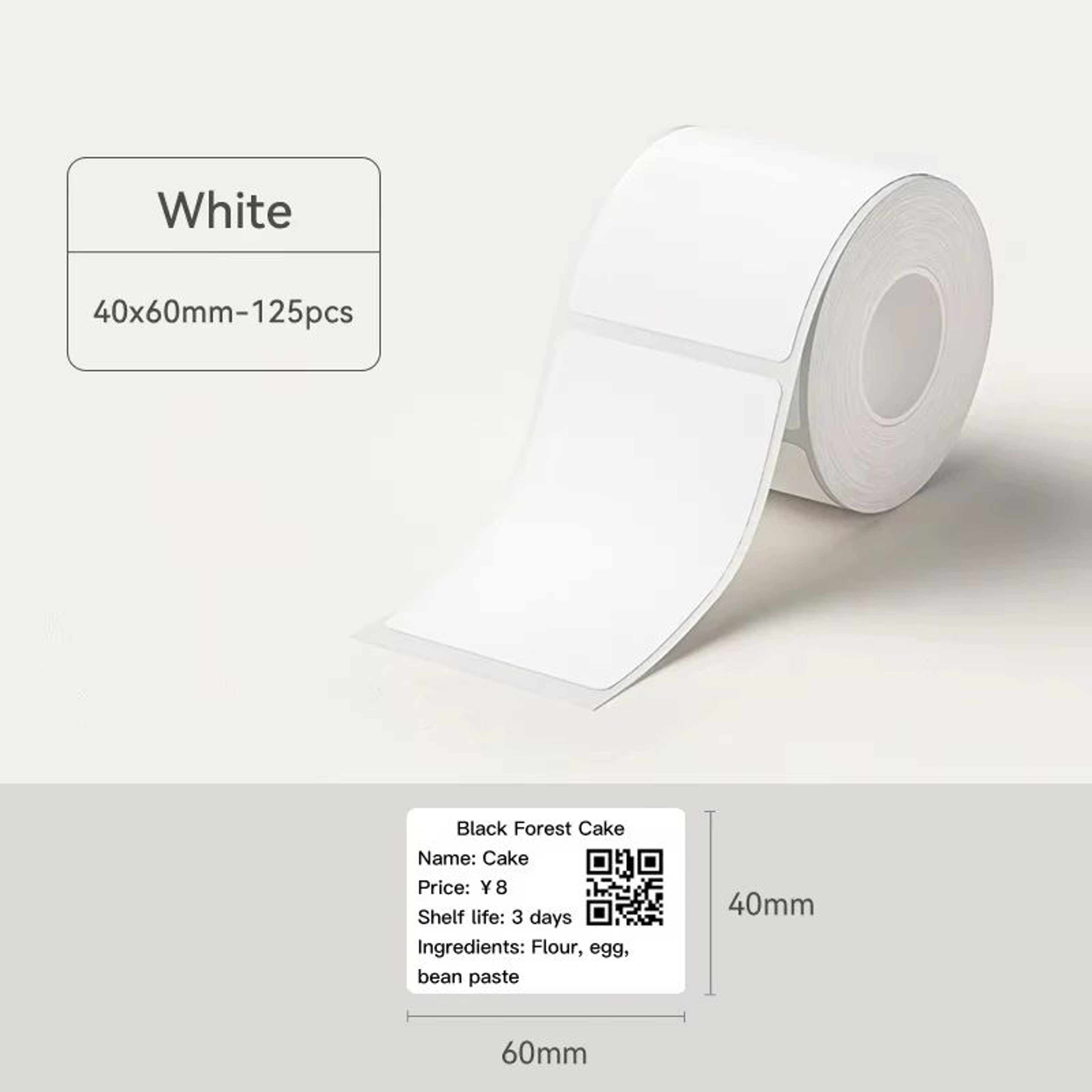 Thermal Label Refill  White Stickers For B1 B21  B3S Label Printers Ideal For Holiday Gift Tags  Ho