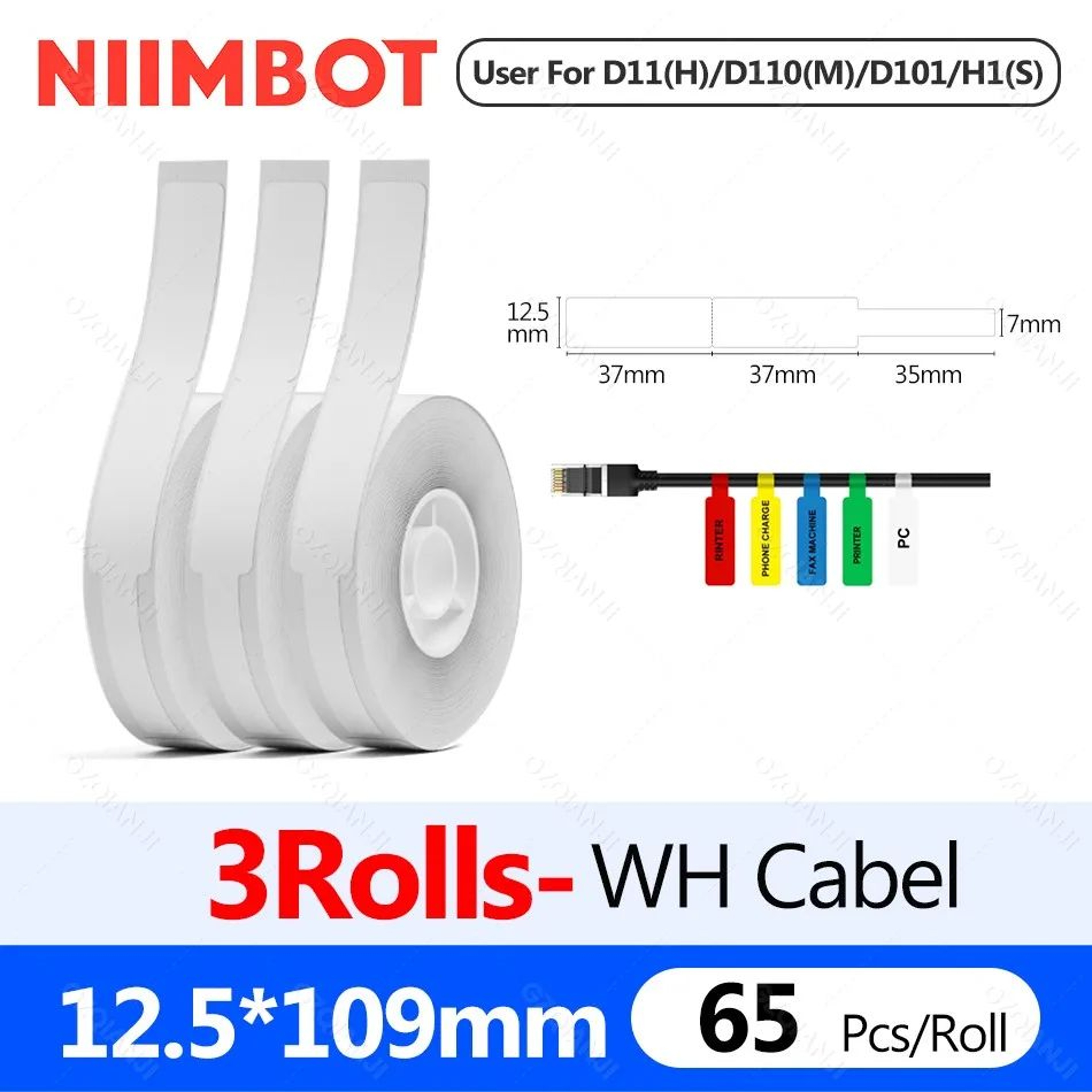 Mini Label Printer  D110M Bluetooth Inkless Sticker Maker With Auto Paper Rewind For Home Office  S