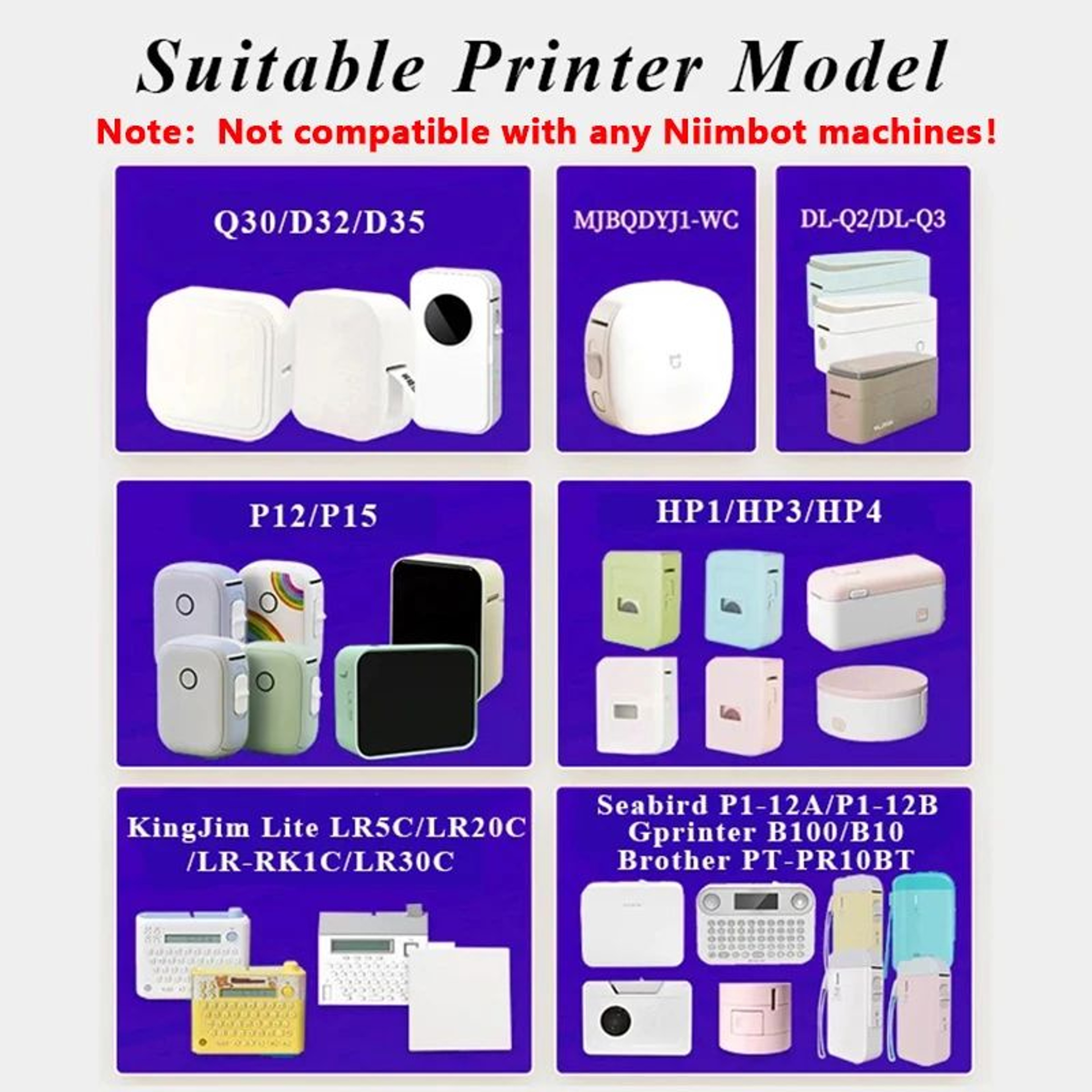 White Thermal Labels  SelfAdhesive Sticker Rolls For P11 P12 P15 D30 M11  Q2 Printers For Home  Off 1