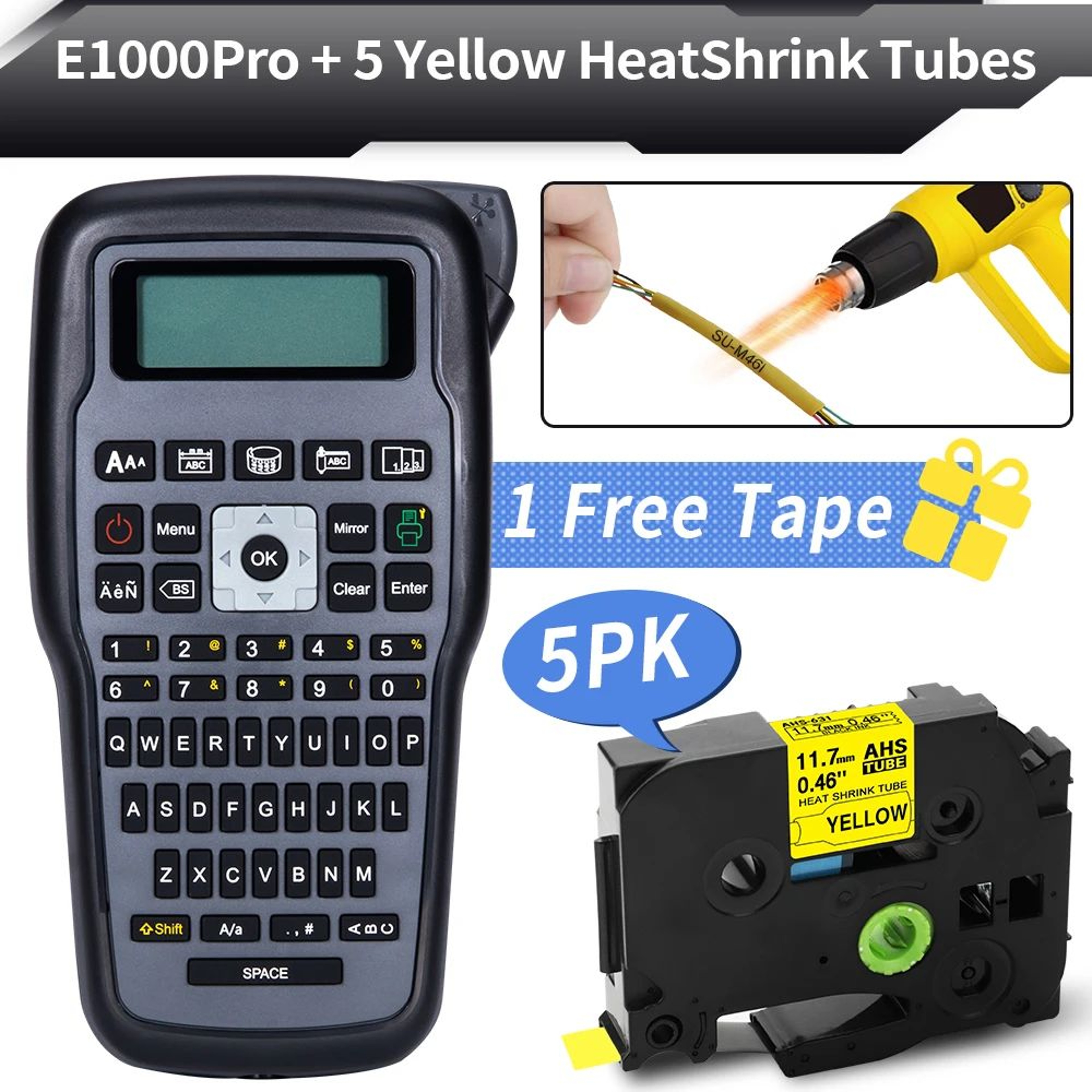 Industrial Label Maker  E1000 Pro Handheld Thermal Transfer Printer With QWERTY Keyboard For Cable  15