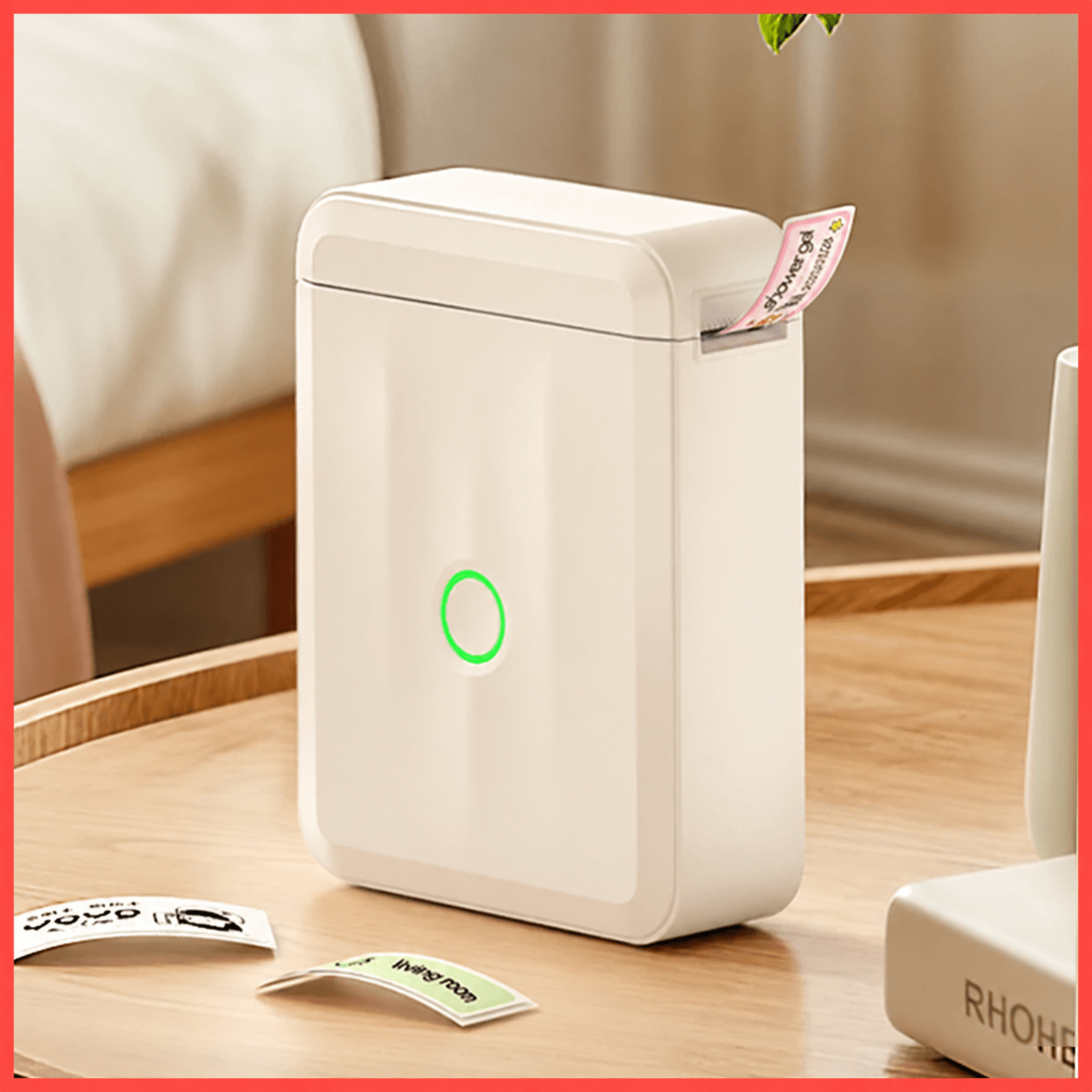 Mini Label Printer  D110 Bluetooth Thermal Sticker Maker With White Label Roll For Home Storage Sch 0
