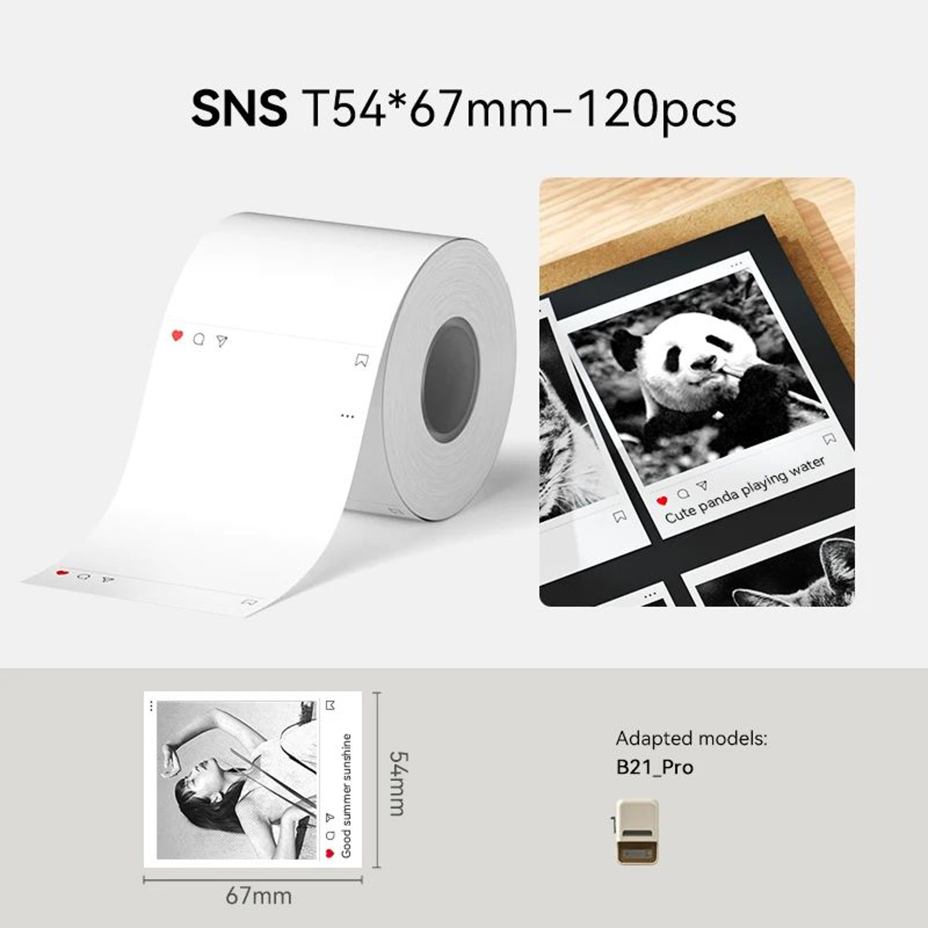 Wireless Label Printer  B1 Pro 300 DPI Red  Black Thermal Sticker Maker For Android IOS  PC Home An 15