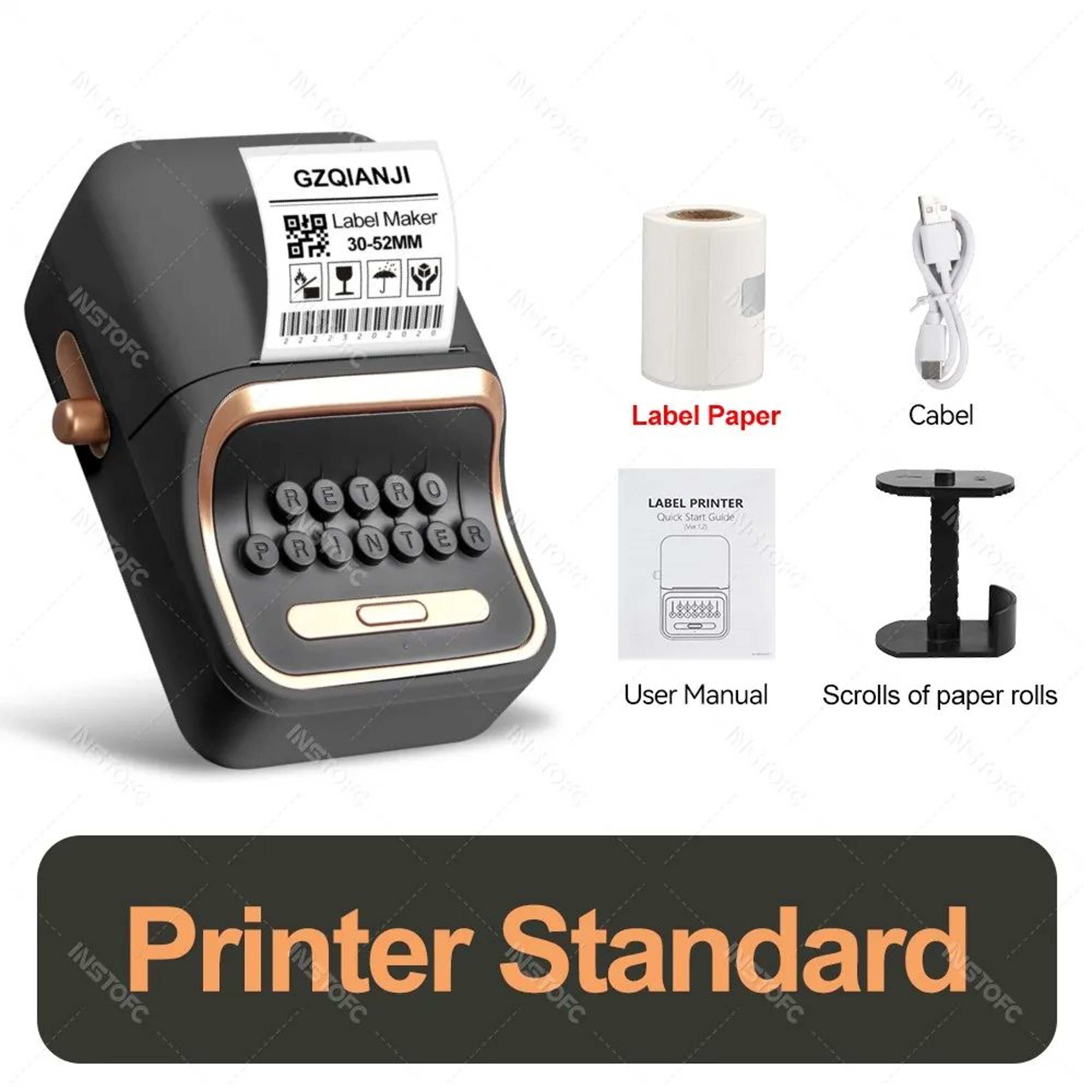 Portable Label Printer  X2P50 Bluetooth Inkless Sticker Maker With White Color Round  Transparent S 17