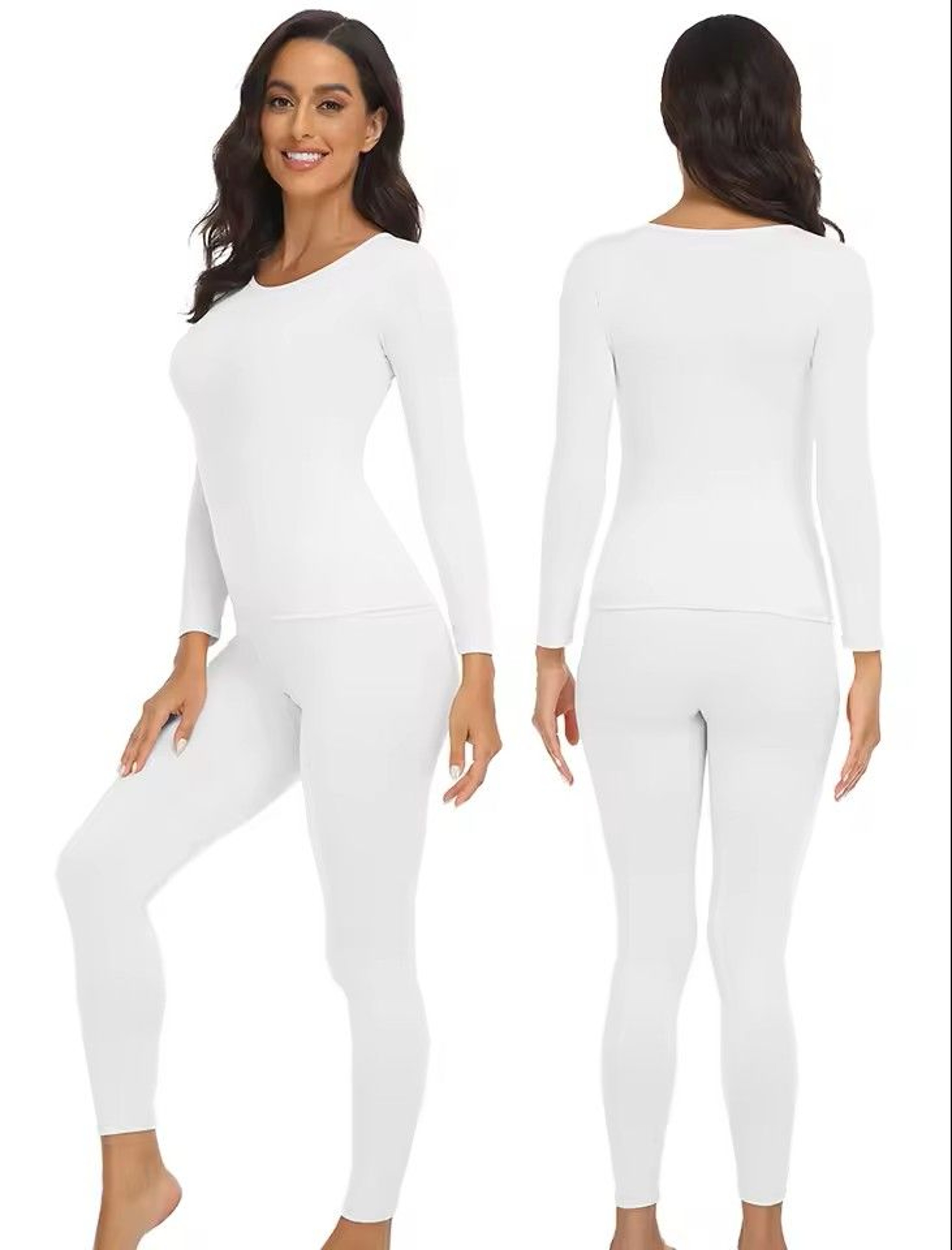 Performance Thermal Base Layer Set  2Pack FleeceLined Long Johns For Women Ideal For Hiking  Skiing