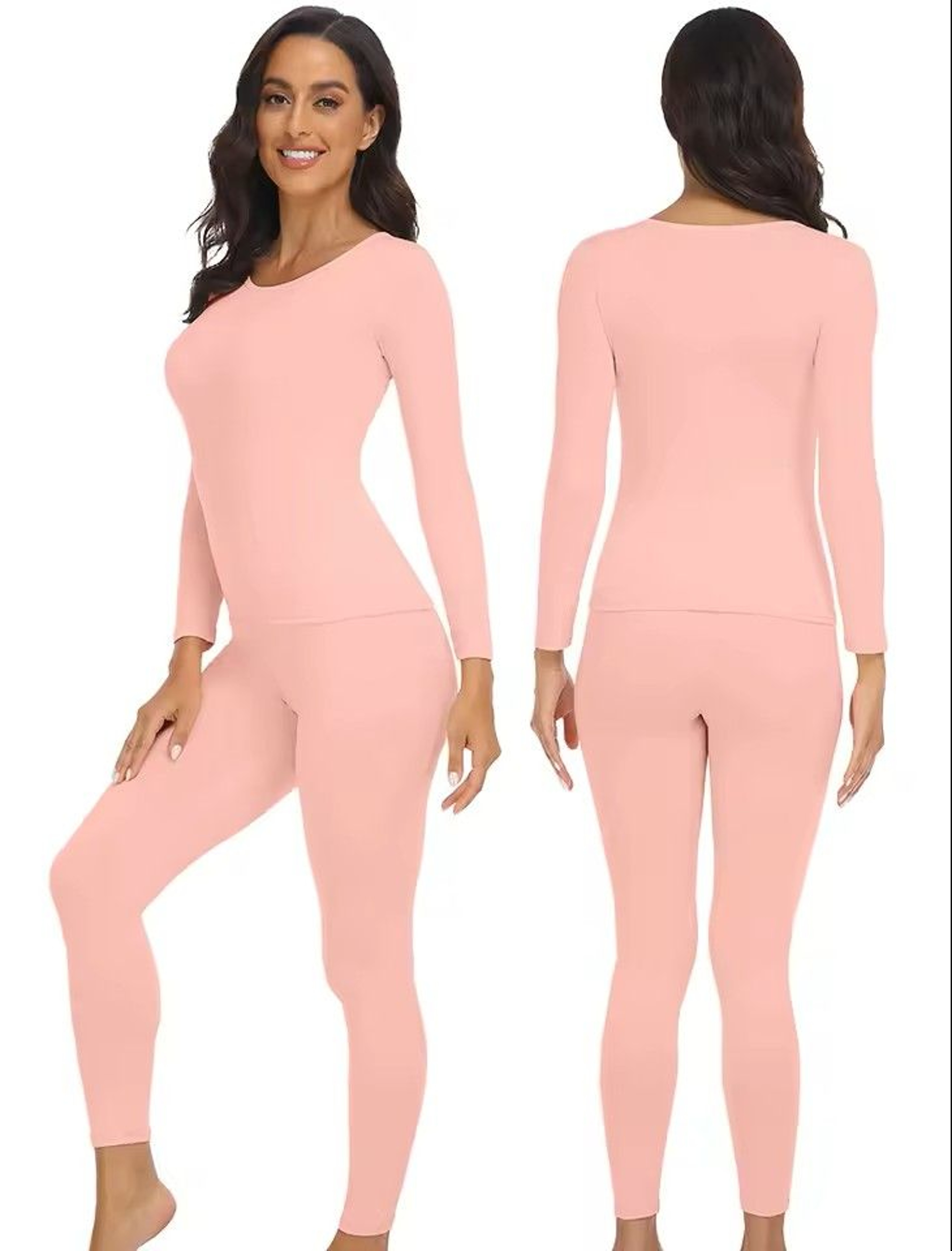 Performance Thermal Base Layer Set  2Pack FleeceLined Long Johns For Women Ideal For Hiking  Skiing