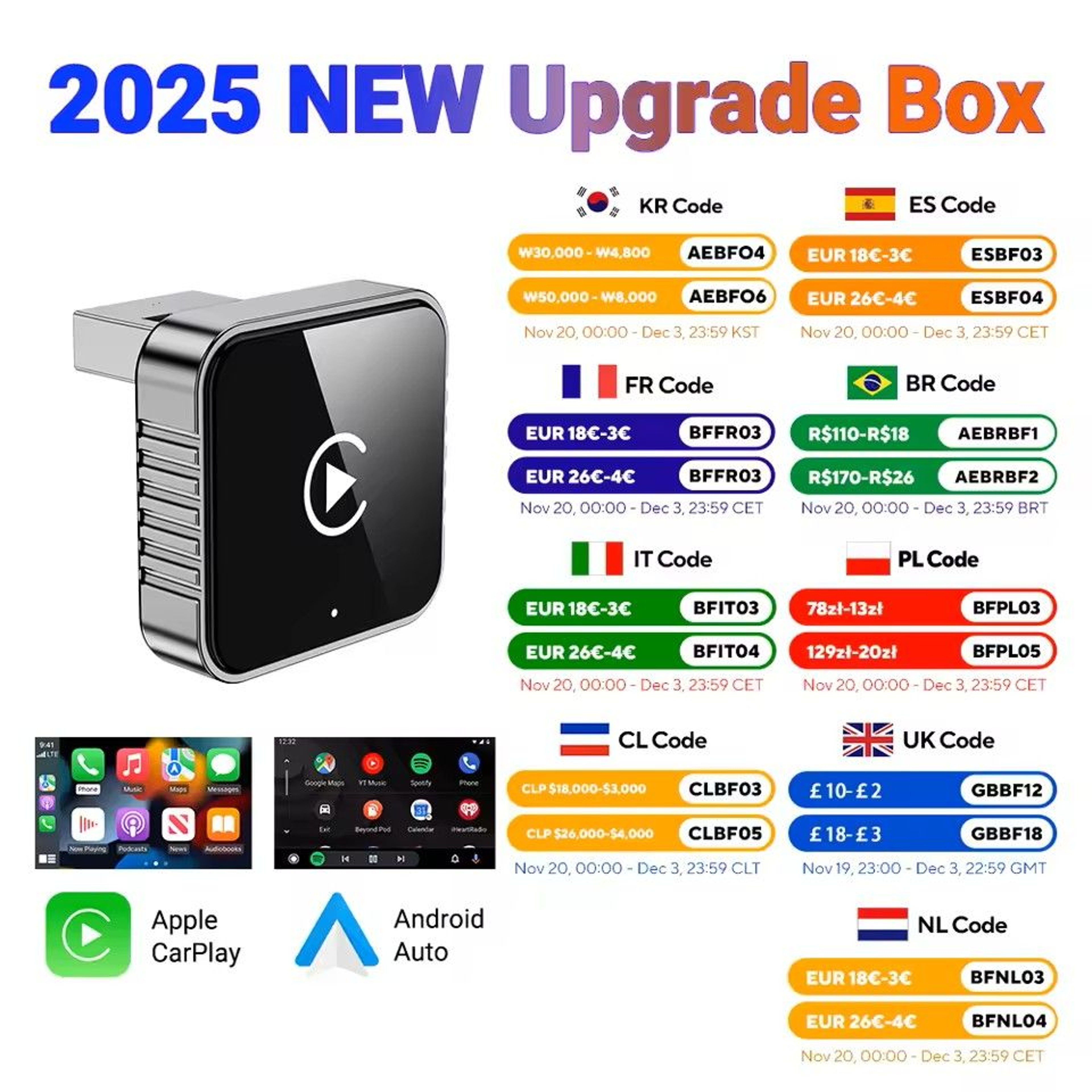 Super Mini CarPlay AI Box Wired To Wireless Adapter With Android Auto And Fast 5GHz WiFi 0