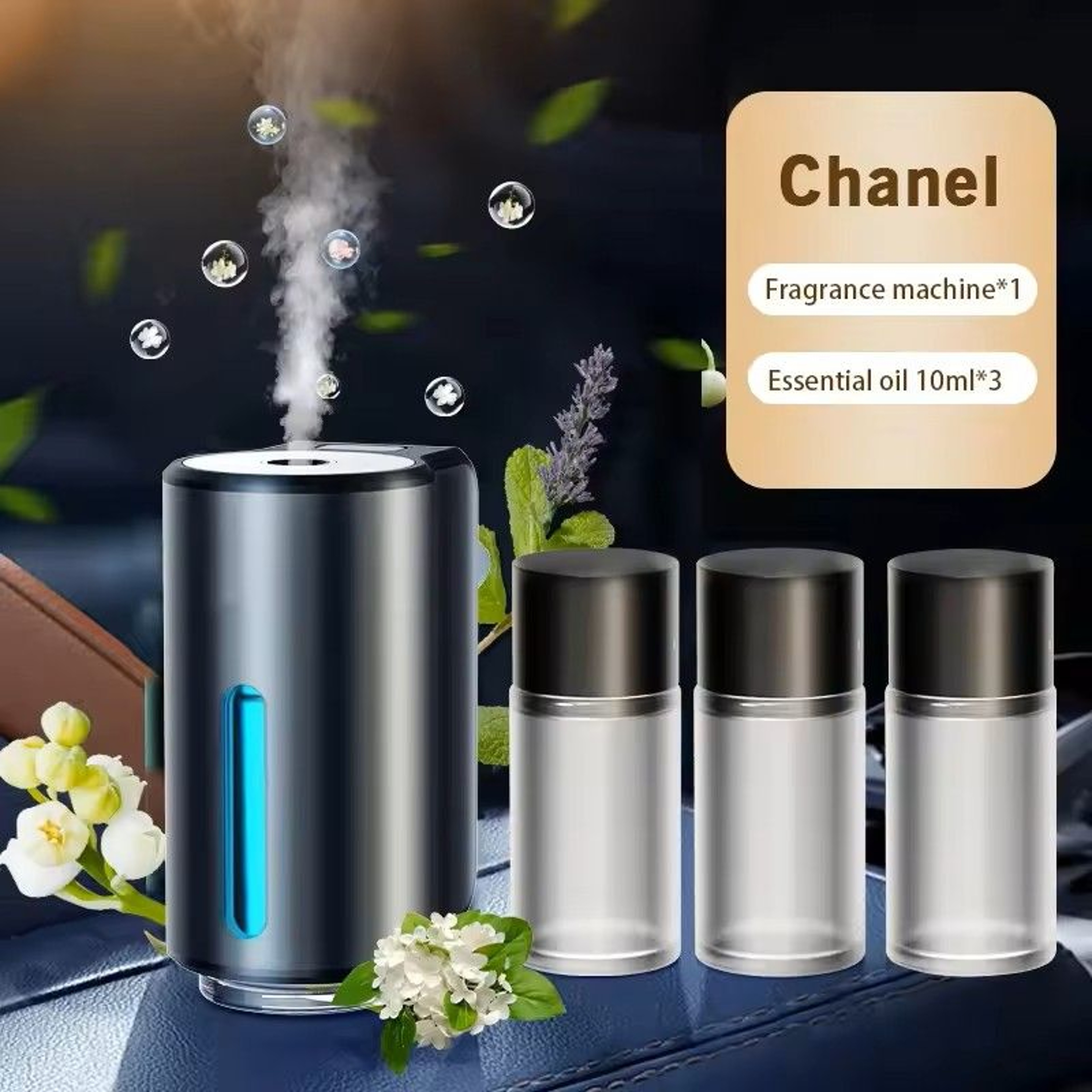 Smart Car Air Aromatherapy Diffuser And Humidifier With Odor Removal 11
