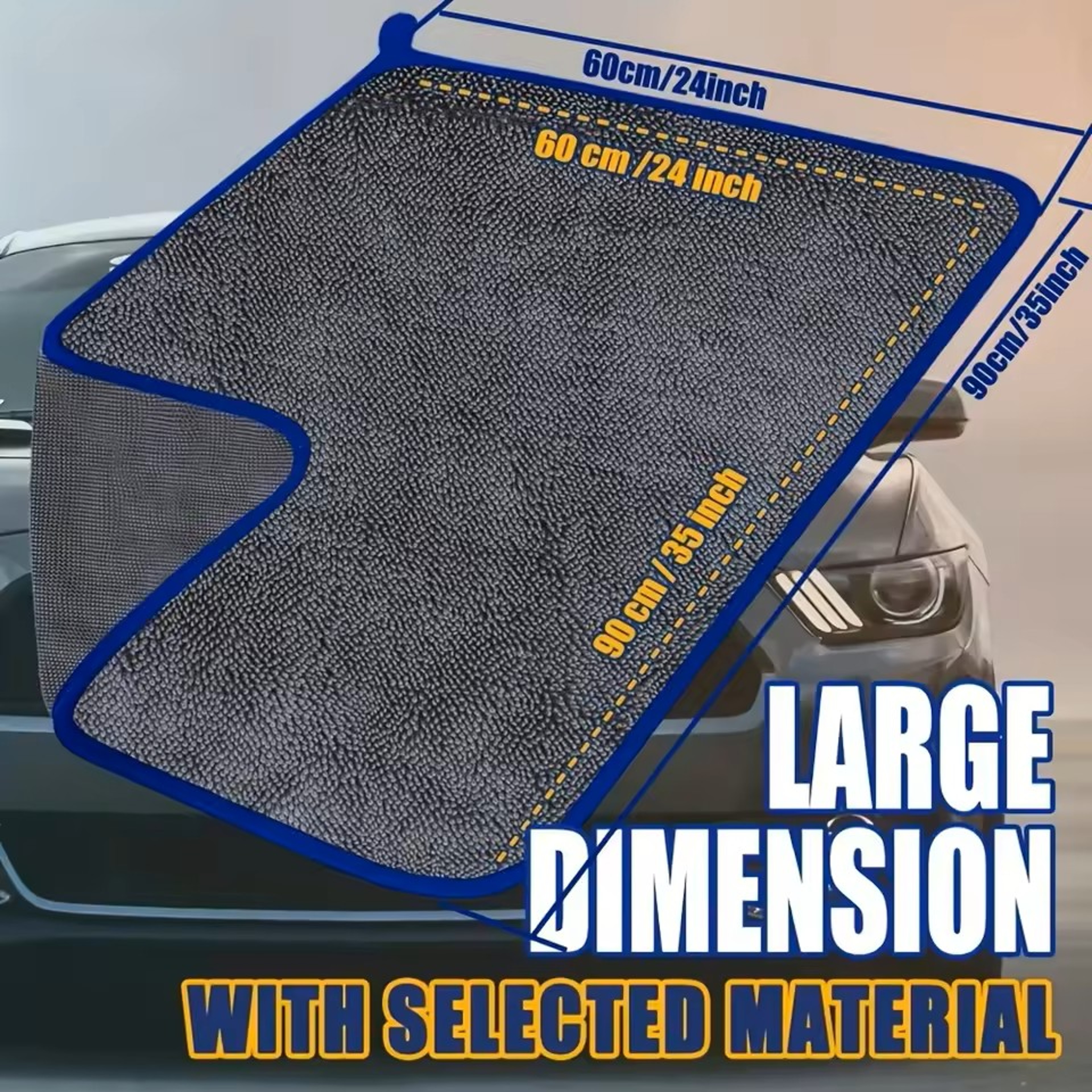 1pc Extra Large Car Towel 24x35 inches – Super Absorbent, No-Shed, Streak-Free, Fast Drying for Auto Detailing – view 10