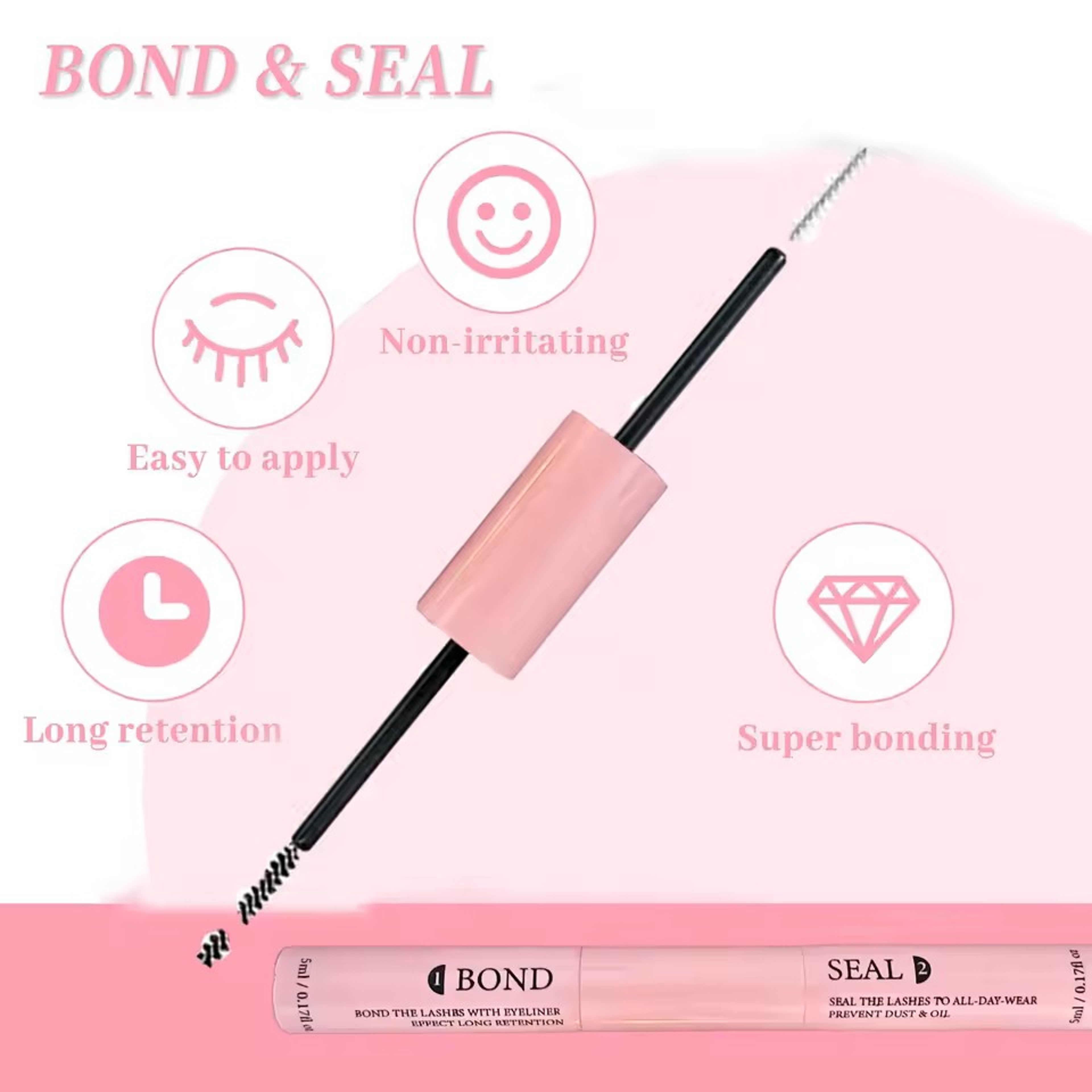 Lash Bond & Seal Extension Kit – Super Strong Hold Adhesive, Remover & Tweezers for Long-Lasting DIY Lash Extensions – view 10