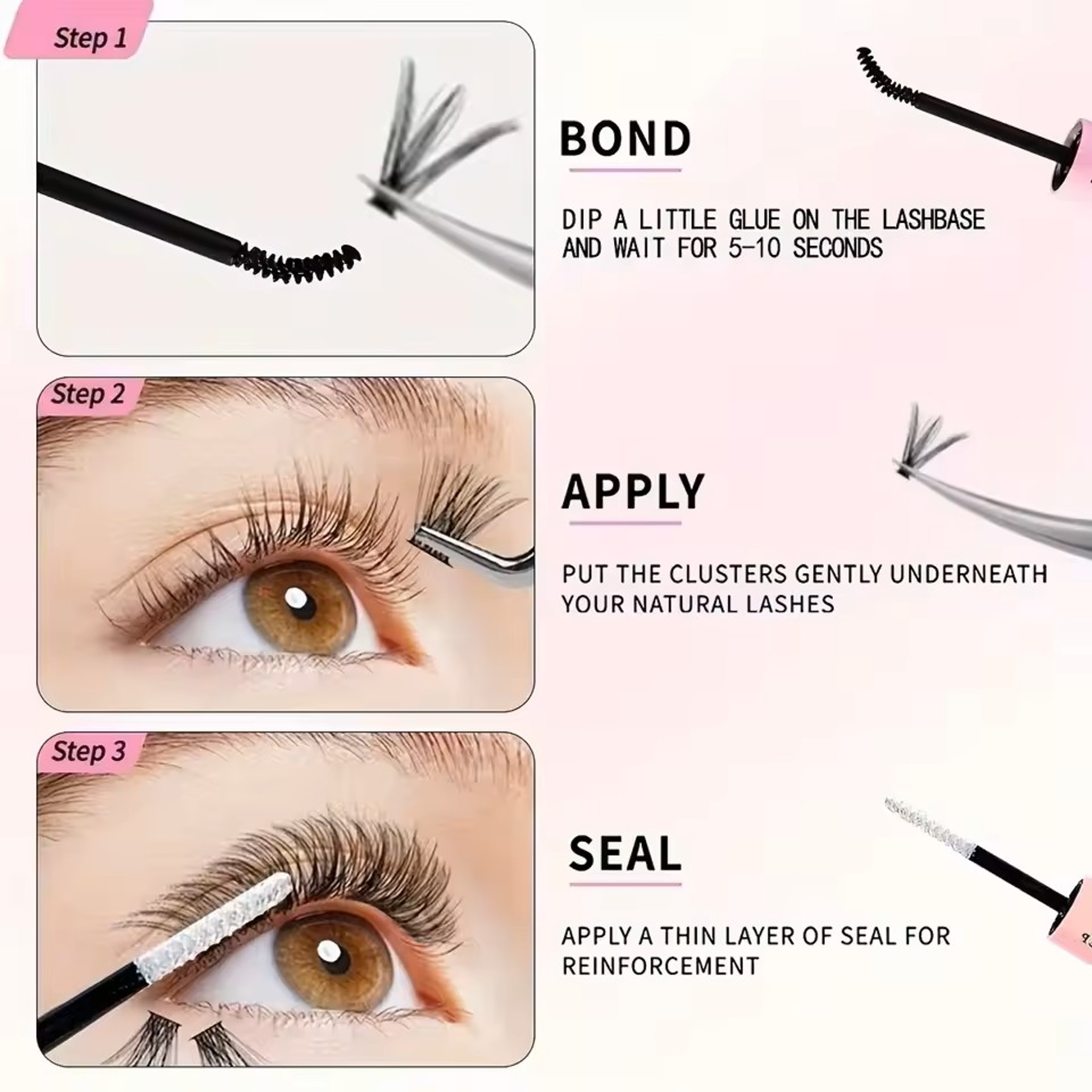 Lash Bond & Seal Extension Kit – Super Strong Hold Adhesive, Remover & Tweezers for Long-Lasting DIY Lash Extensions – view 14
