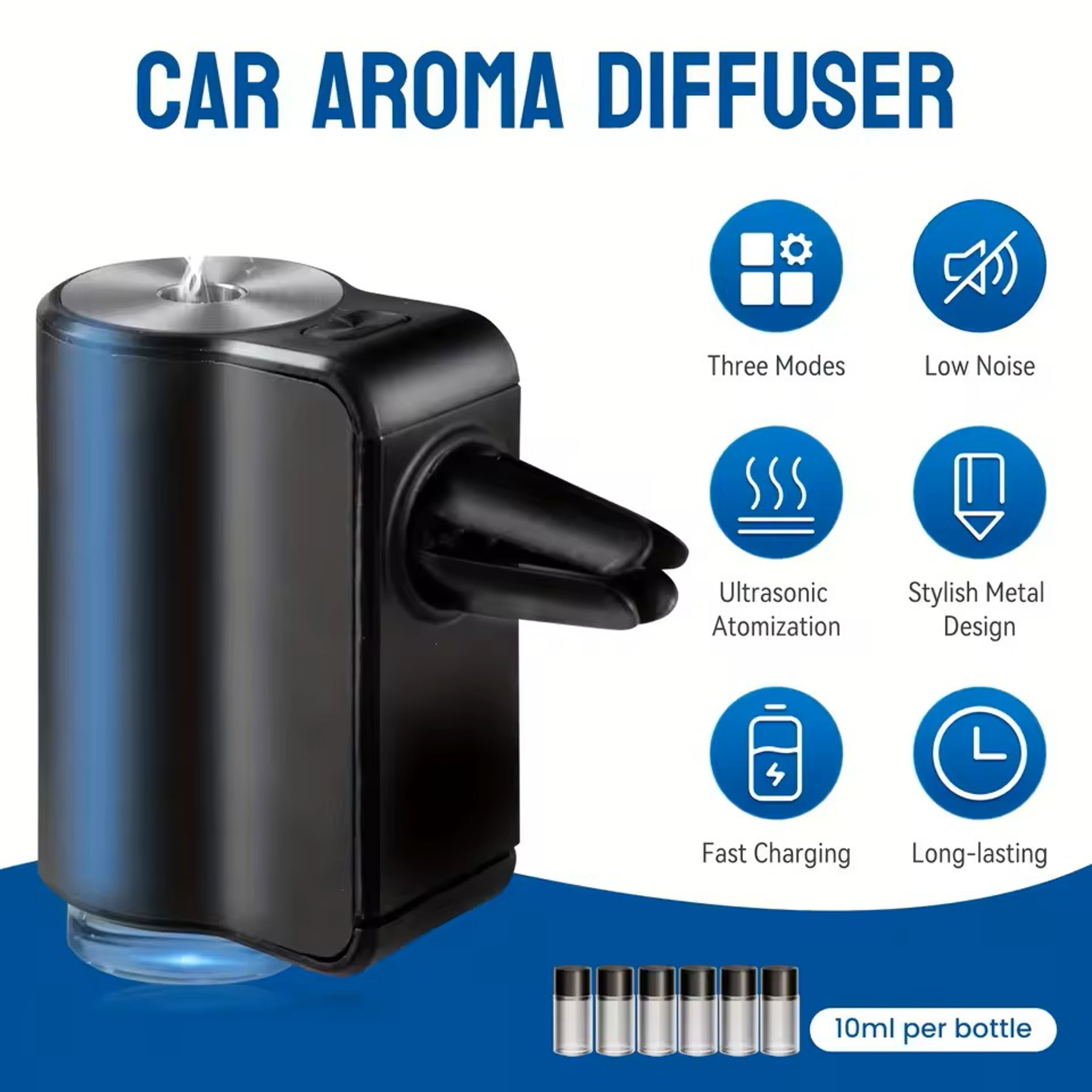 Smart Car Air Aromatherapy Diffuser and Humidifier with Odor Removal – view 12