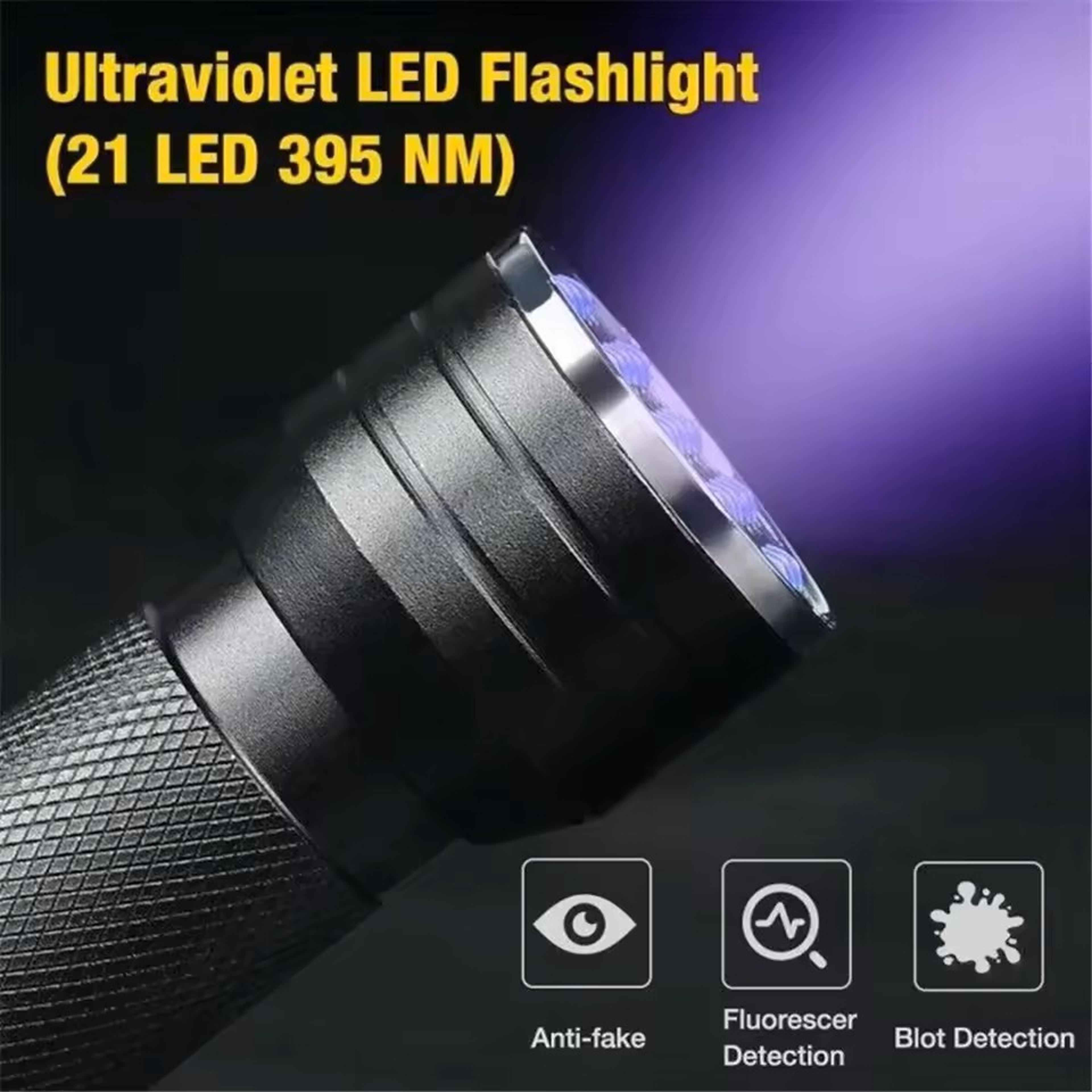 Portable 21 LED UV Ultraviolet Flashlight Blacklight 395 NM Mini Torch – view 9