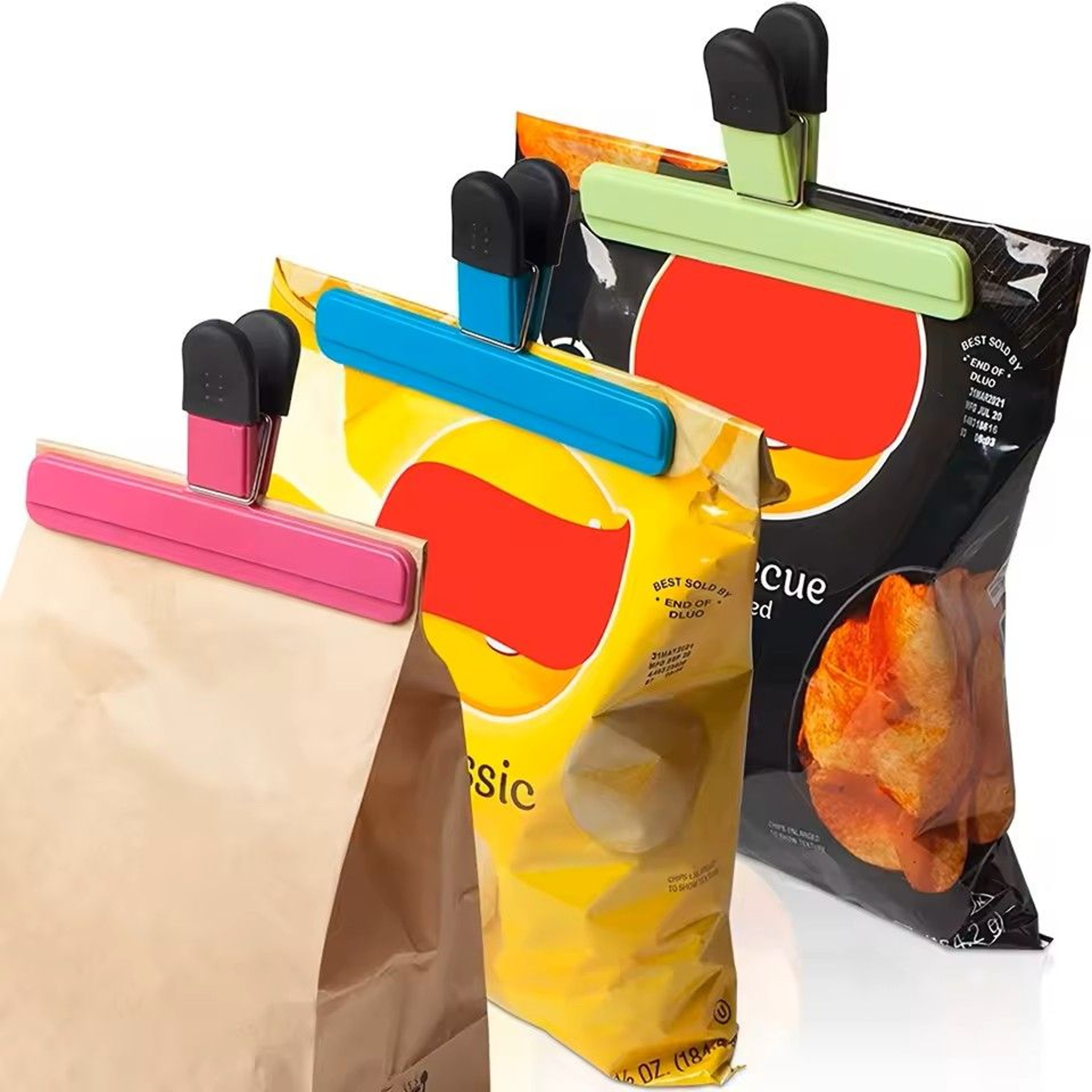 Heavy Duty Multipurpose Bag Clips For Kitchen Food Storage  Snack  Bread Bag Sealing Organizers Set 6
